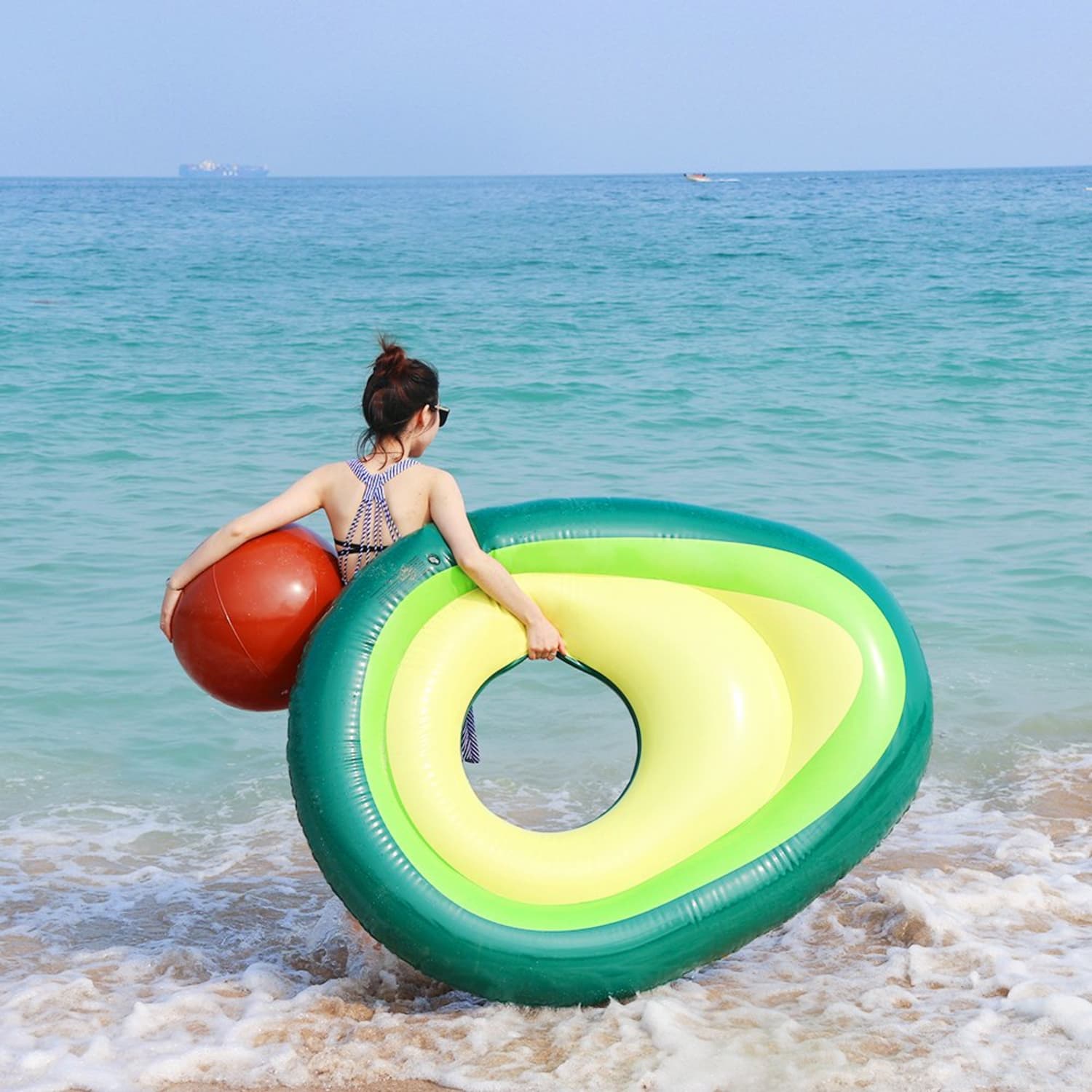 avocado pool float with pit