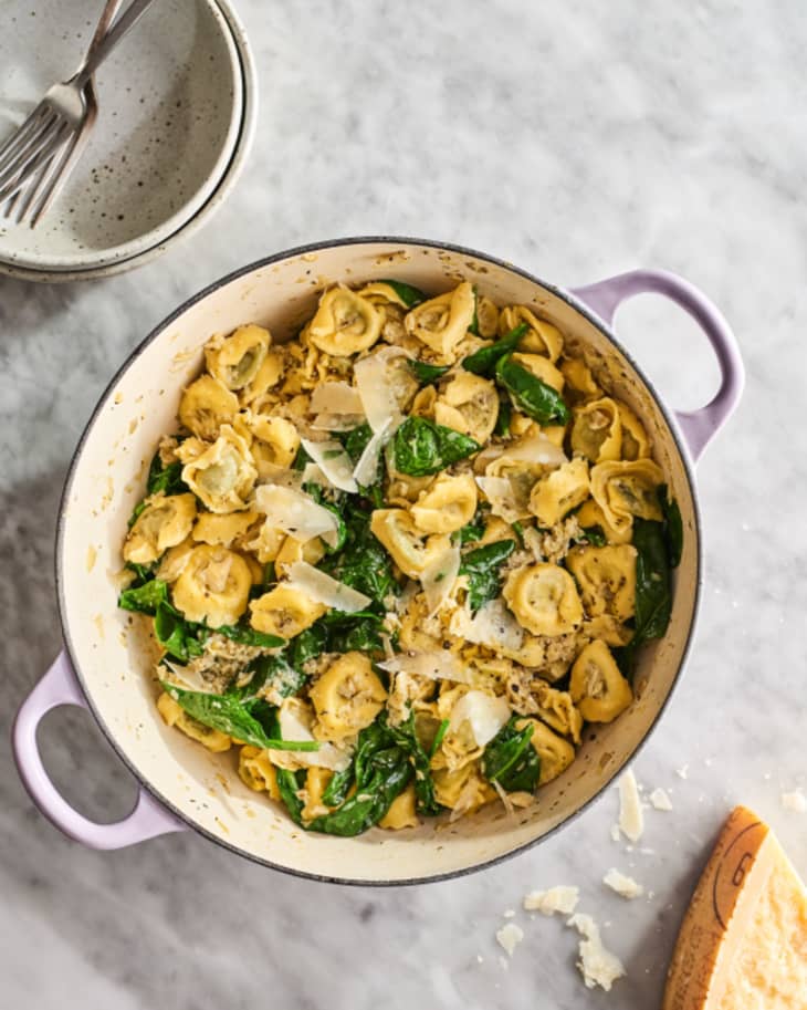 Spinach Artichoke Cheesy Tortellini Kitchn