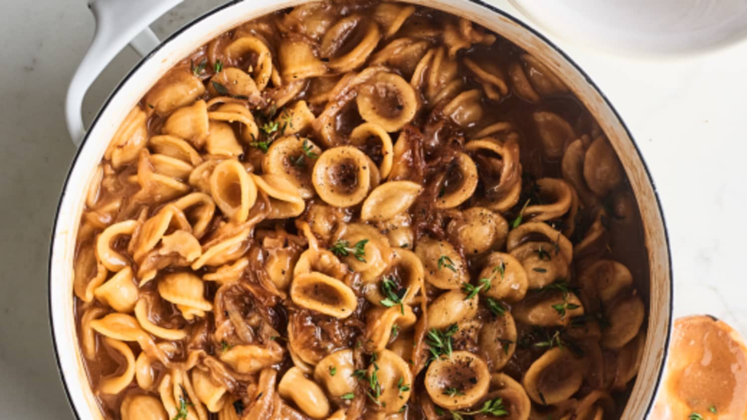 French Onion Soup One-Pot Pasta-image