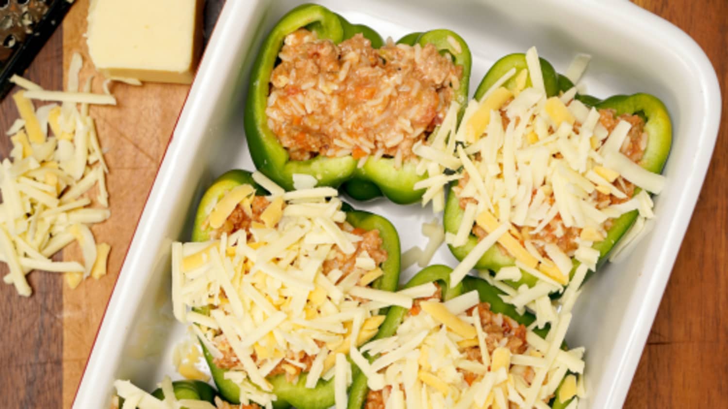Creamy Turkey And Rice Stuffed Peppers-image