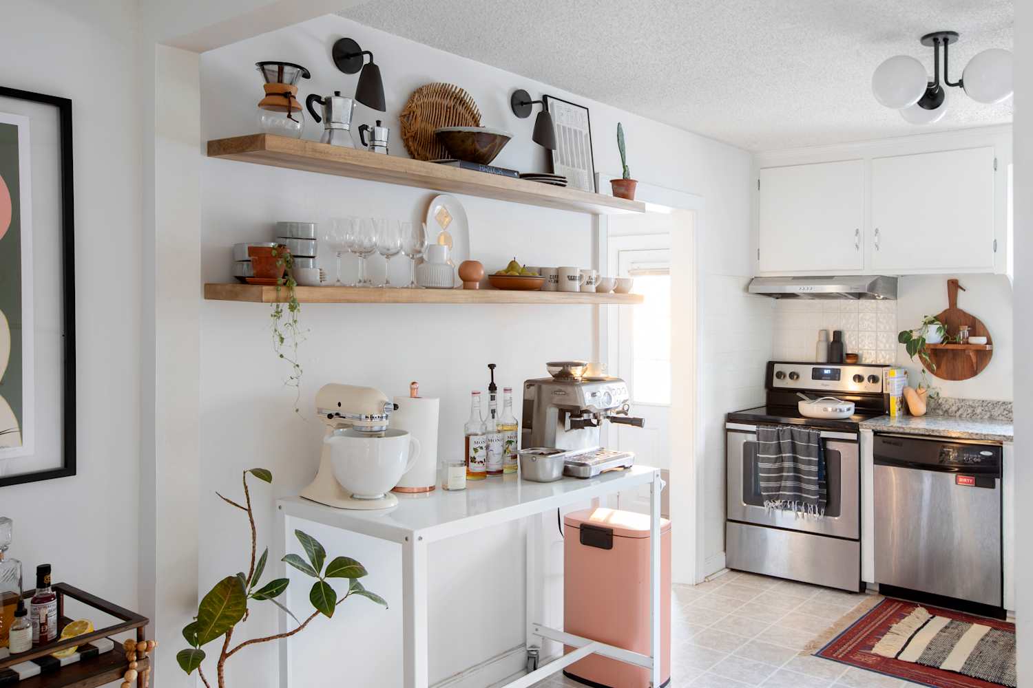 13 Smart, Small-Space Coffee Bar Ideas That Don't Sacrifice Style |  Apartment Therapy