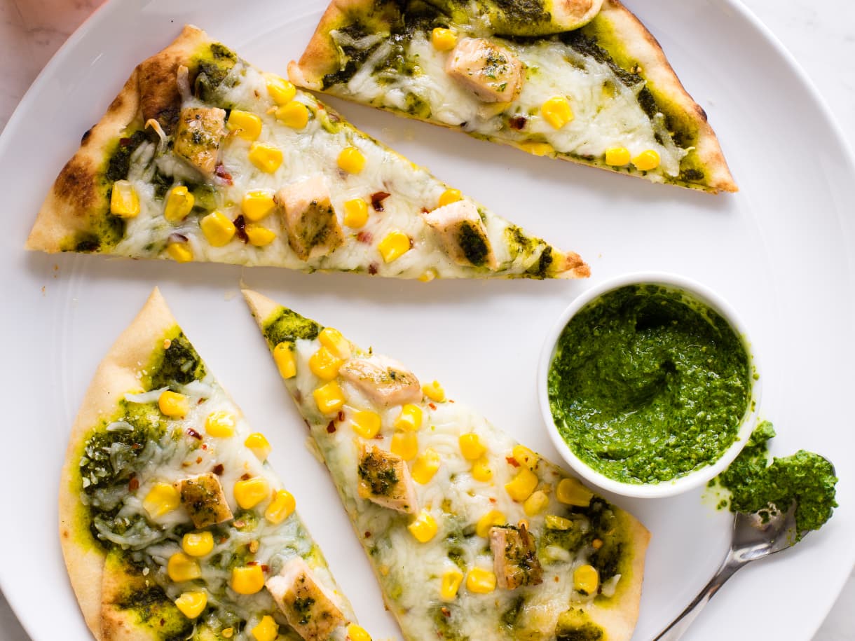 Pesto Chicken Flatbreads