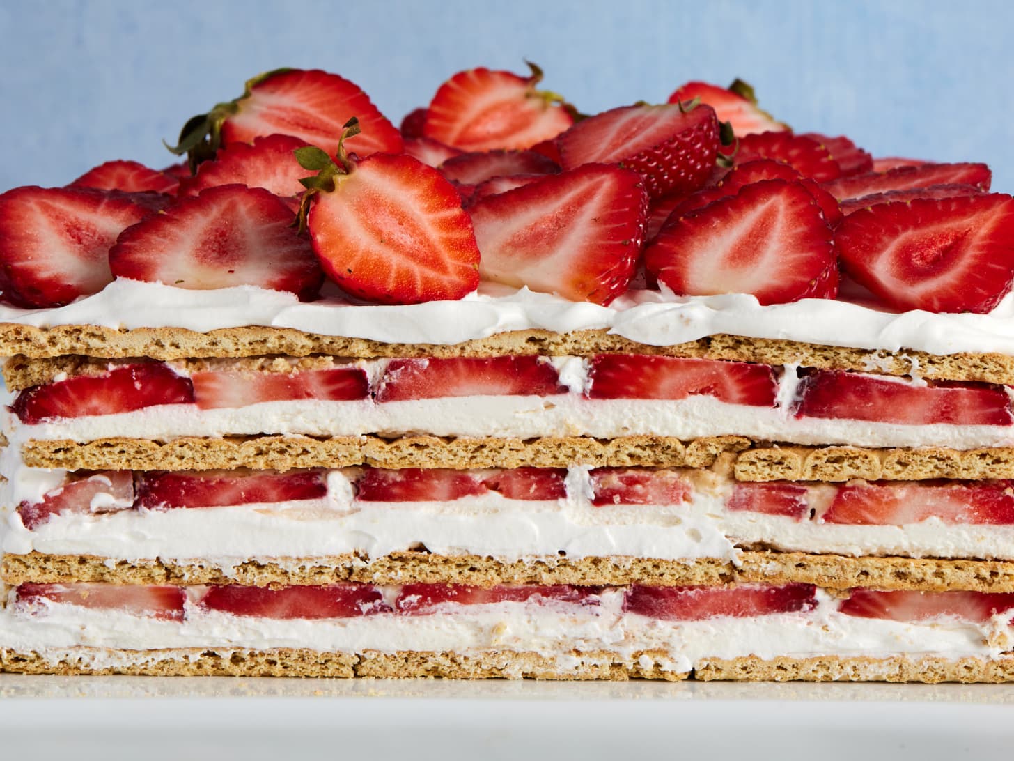 strawberry icebox cake