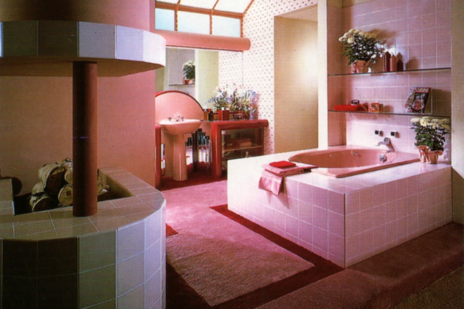 LV Luxury Type 8 Shower Curtain Waterproof Luxury Bathroom Mat Set