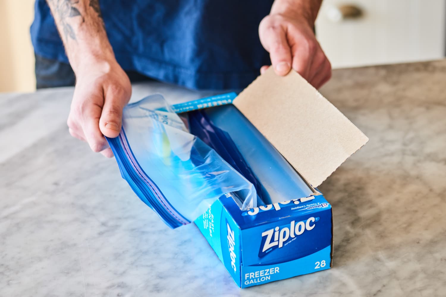 ZIPLOC FREEZER BAG QUART, Plastic Bags