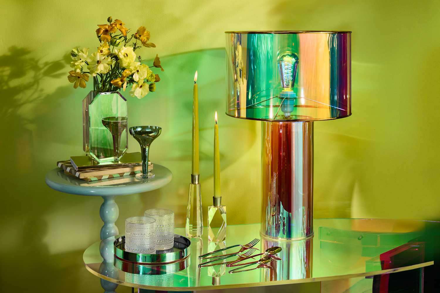 The Shine-maxxing Trend Is Bringing Iridescent Shine and High-Gloss Glamour Back into Homes