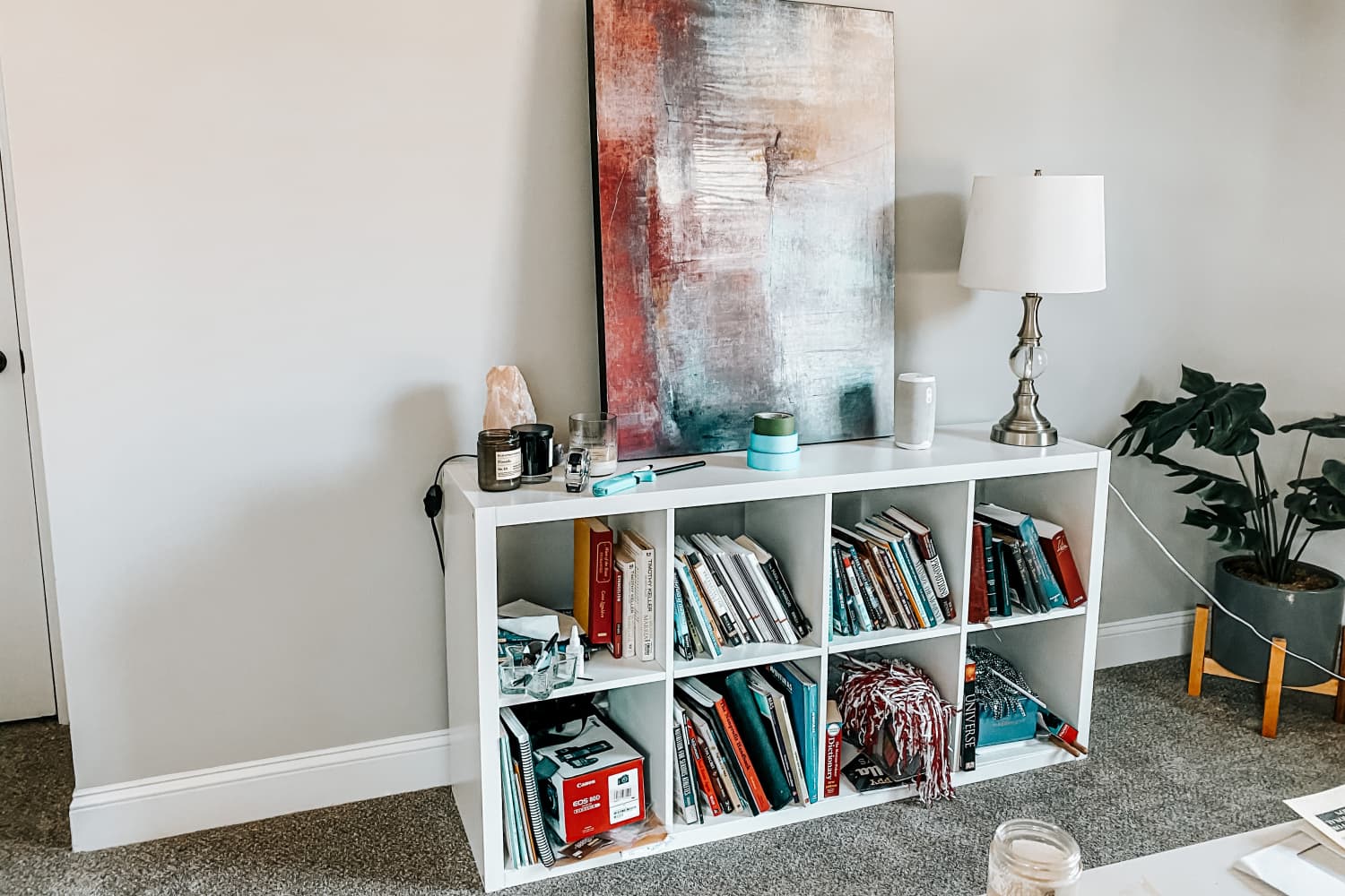 An IKEA KALLAX Shelf Got an Unrecognizable $200 DIY Makeover - It Looks Custom