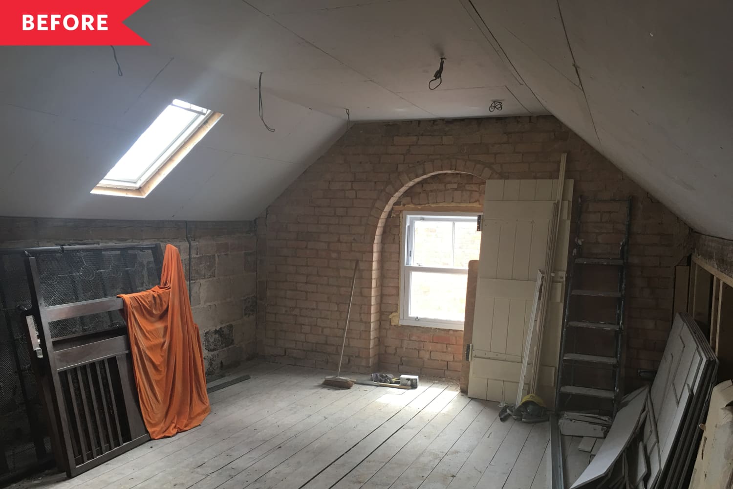 A "Crumbling" Attic Was Turned Into a Dreamy Bedroom - With Hidden Storage