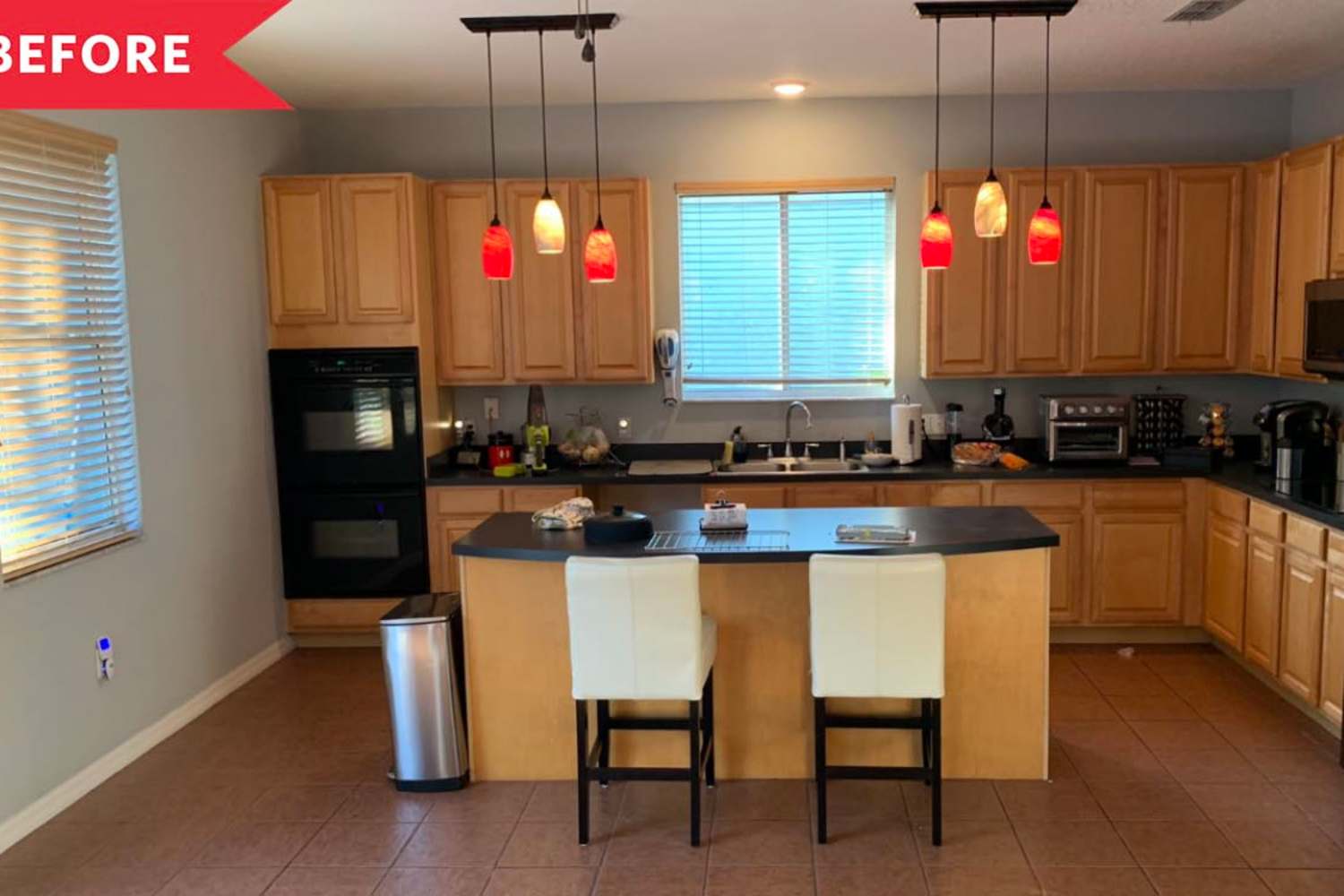 An "Outdated and Drab" Kitchen Got a Modern Makeover For Less
