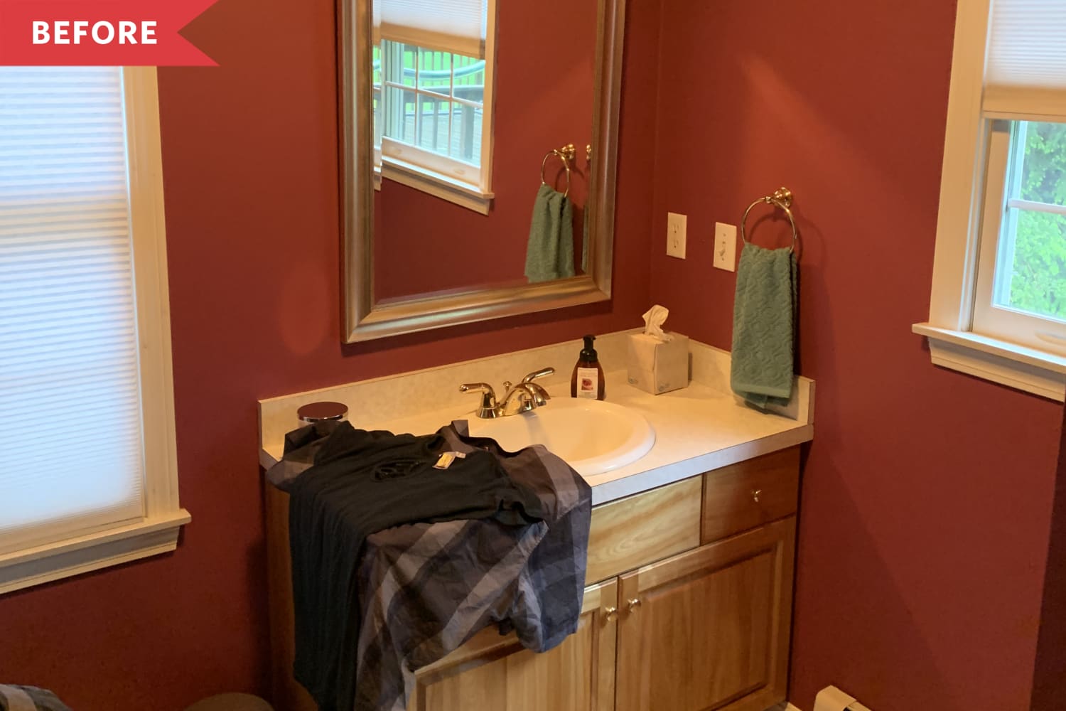 Red Bathroom Redo - Before and After Photos | Apartment Therapy