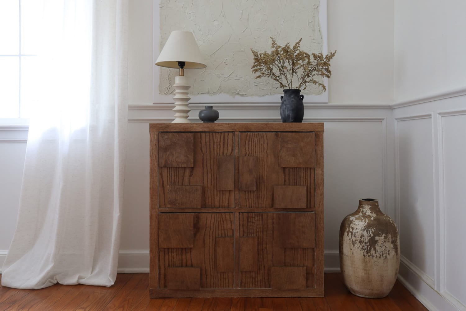 Burl Wood IKEA KALLAX DIY - How to Make a Faux Burl Wood Credenza