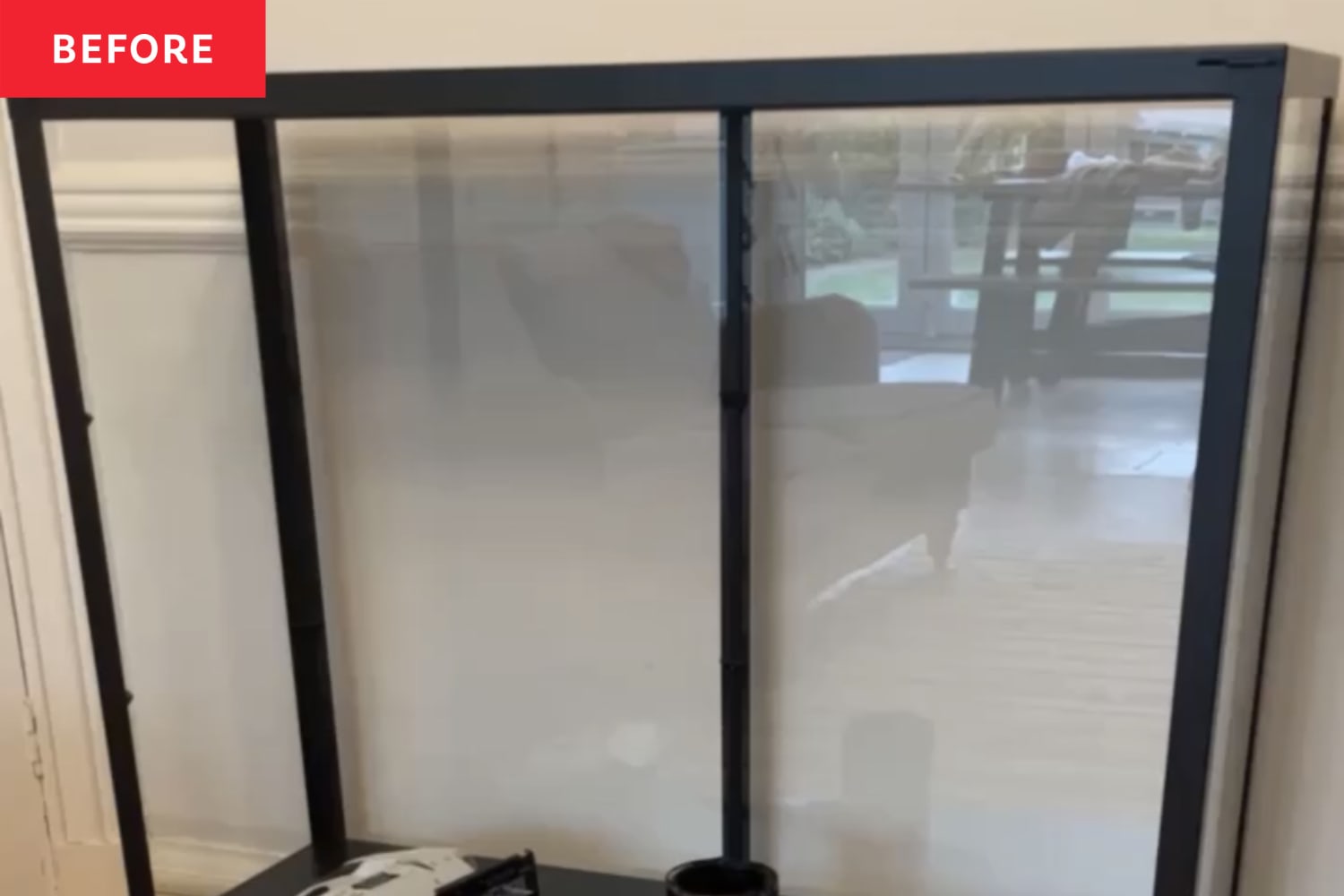 B&A: A $50 Hack Turns This Plain Glass IKEA Cabinet into a Luxe Statement Piece