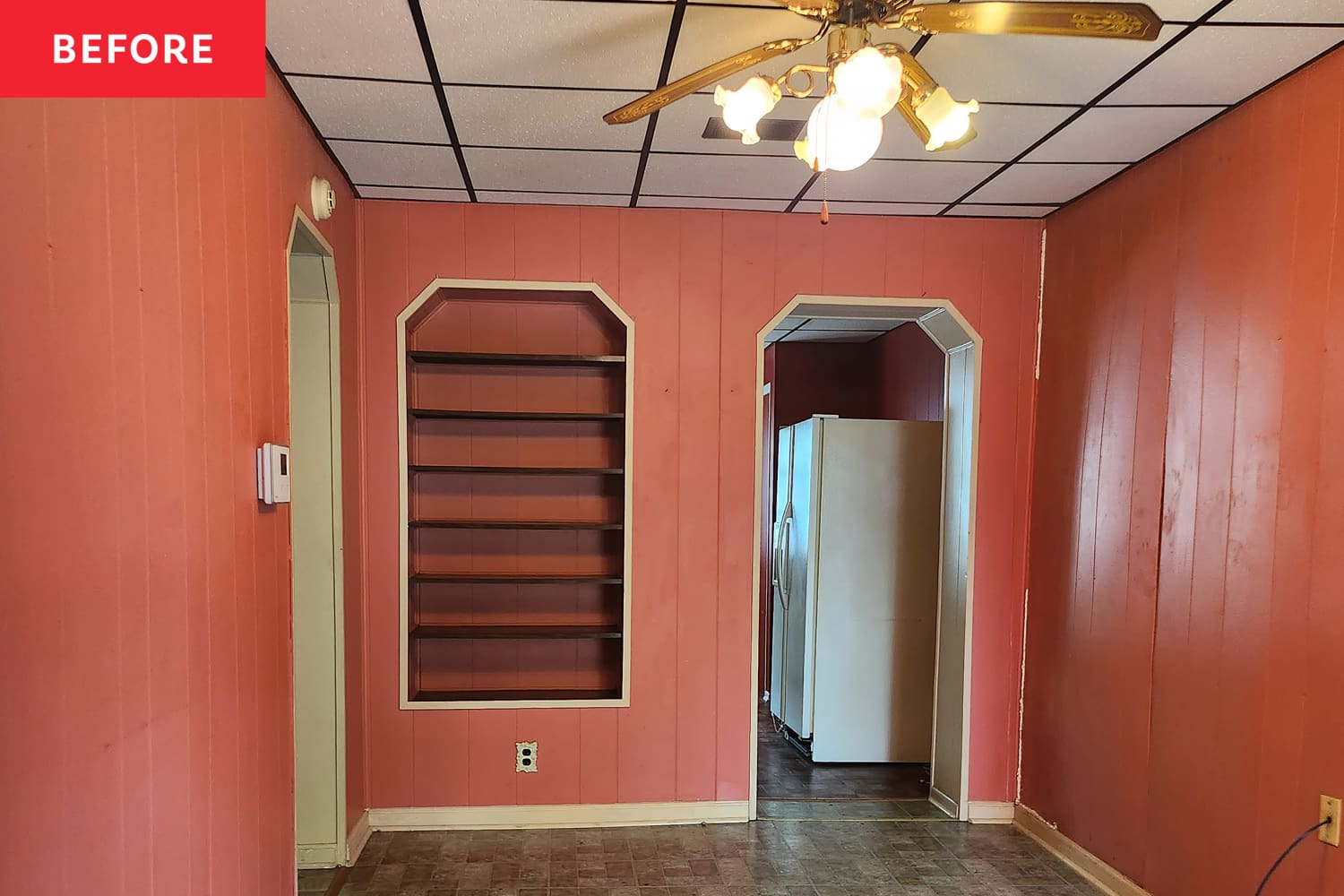 I Ripped Out My Dark '80s Entryway - and Found Exposed Brick