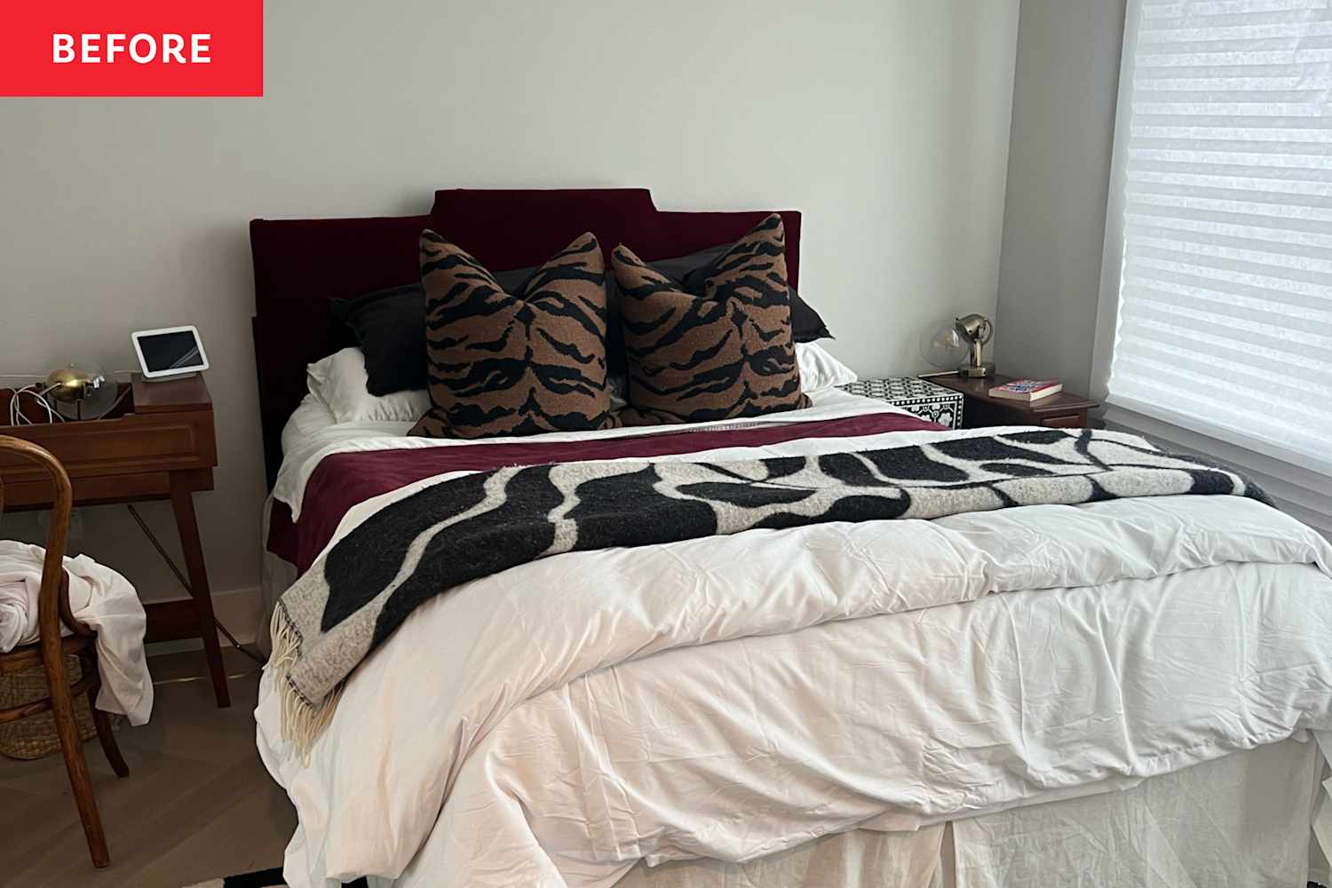 Before & After: A Plain Bedroom Got a "Serene, Ethereal, & Romantic" Makeover