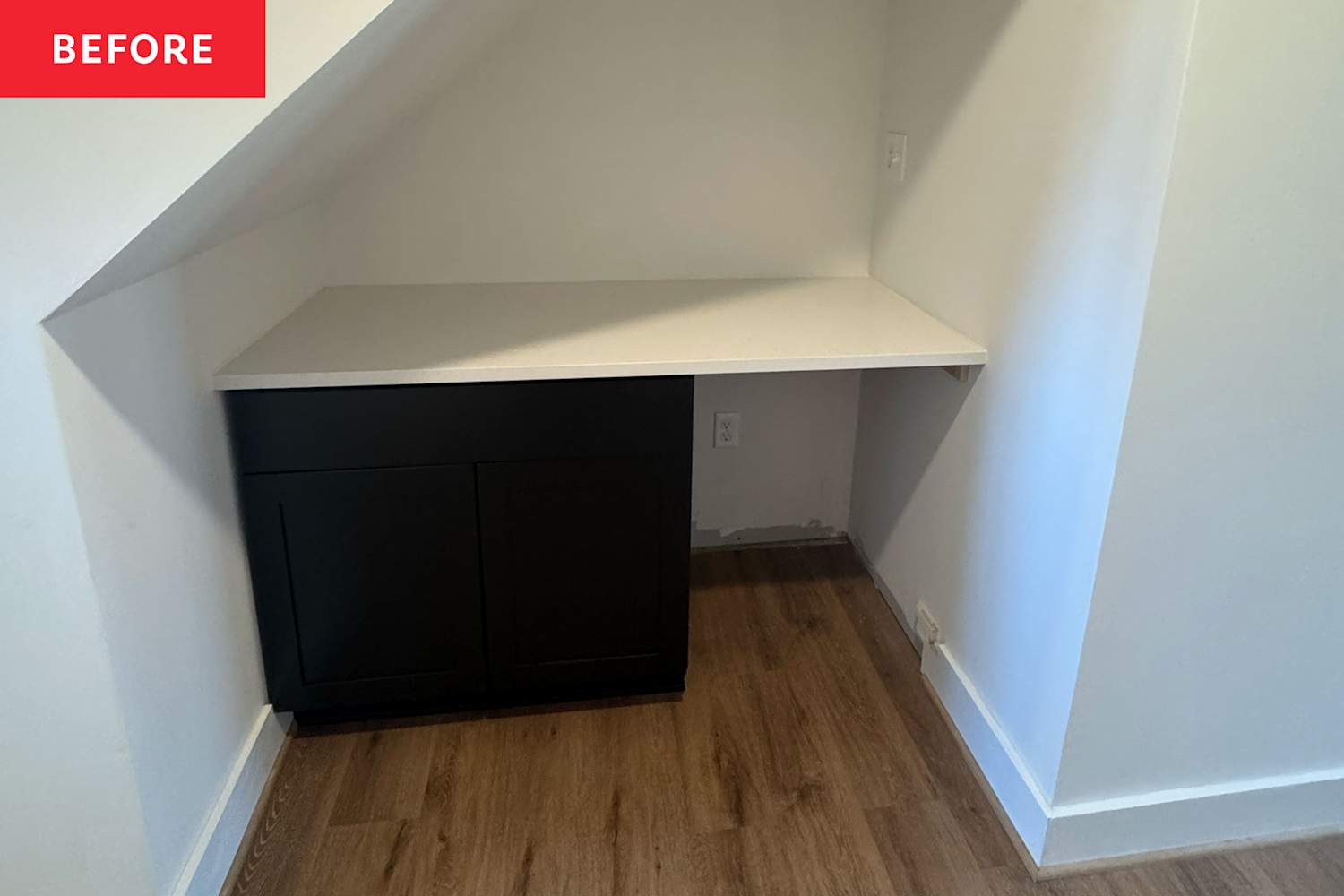A $1,154 Makeover Transformed This Empty, Awkward Nook into the Perfect Hosting Spot