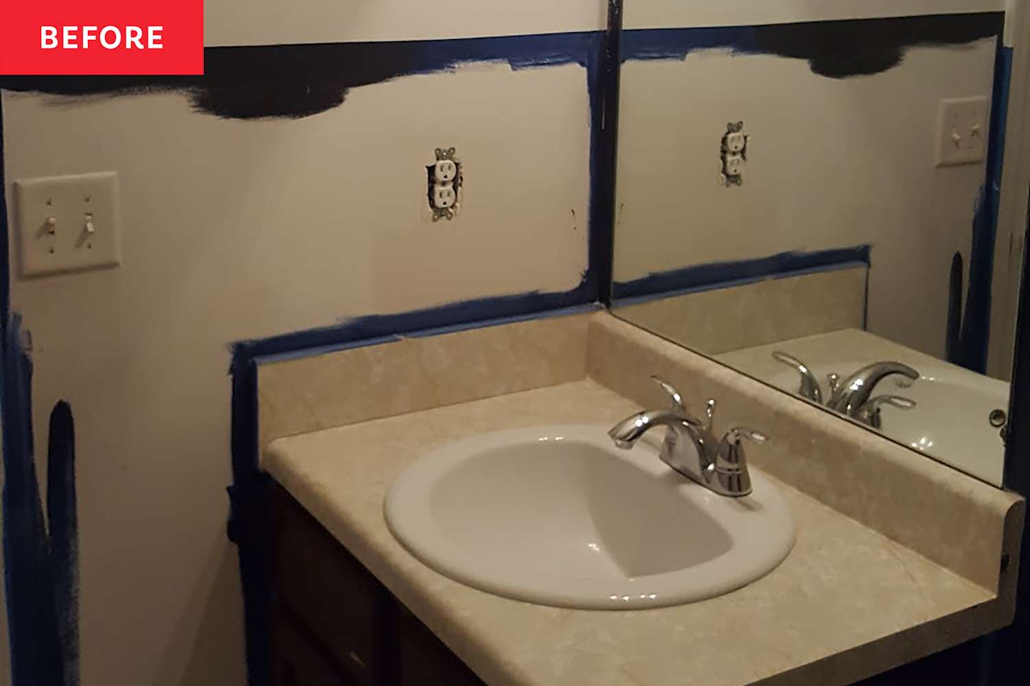 Before & After: This "Gloomy" Bathroom's $1,000 Glow-Up "Makes Life So Much Easier"