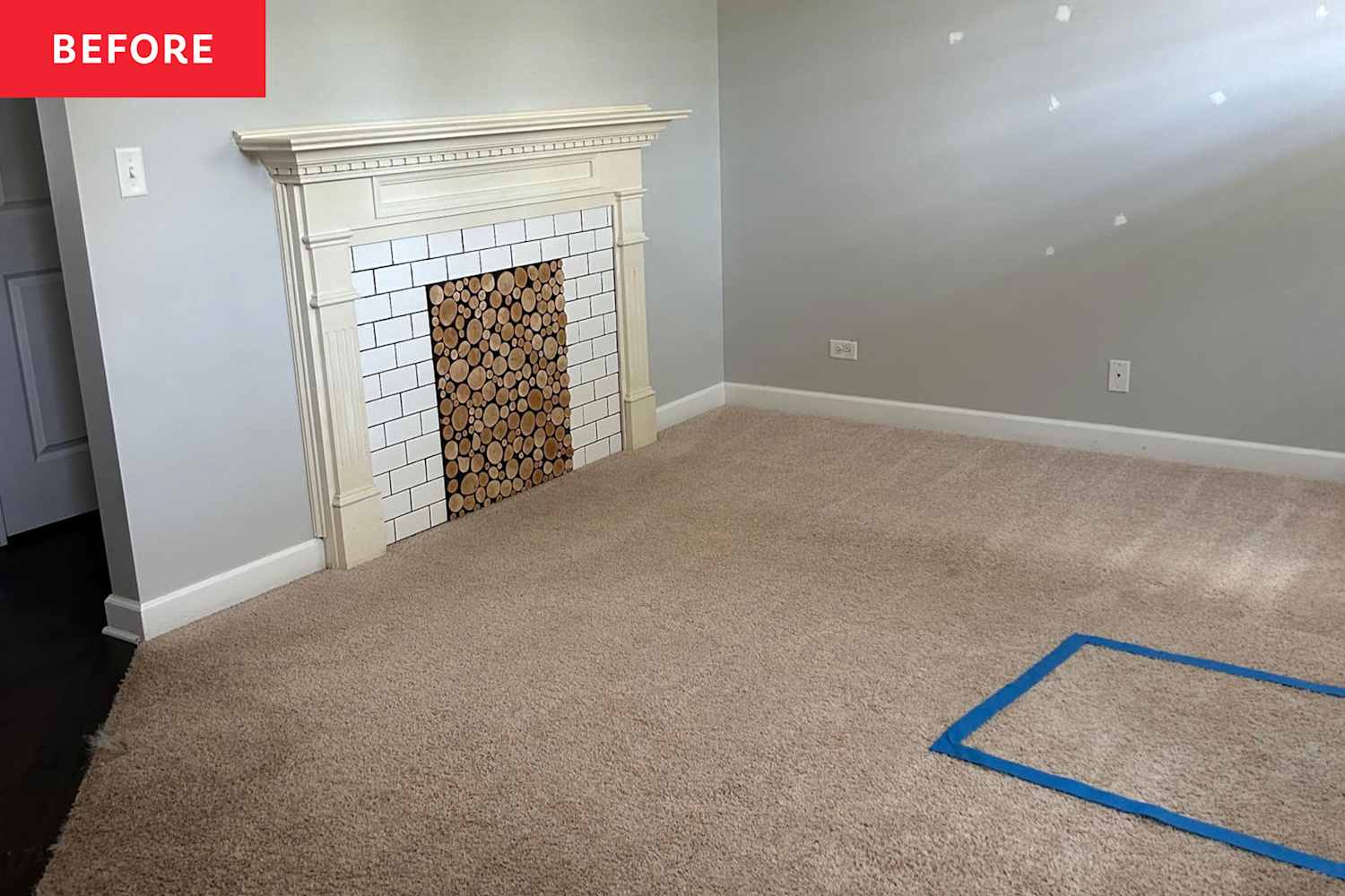 Before & After: A "Very Bland" Living Room Gets a Cozy Makeover That Features Your New Favorite Carpet