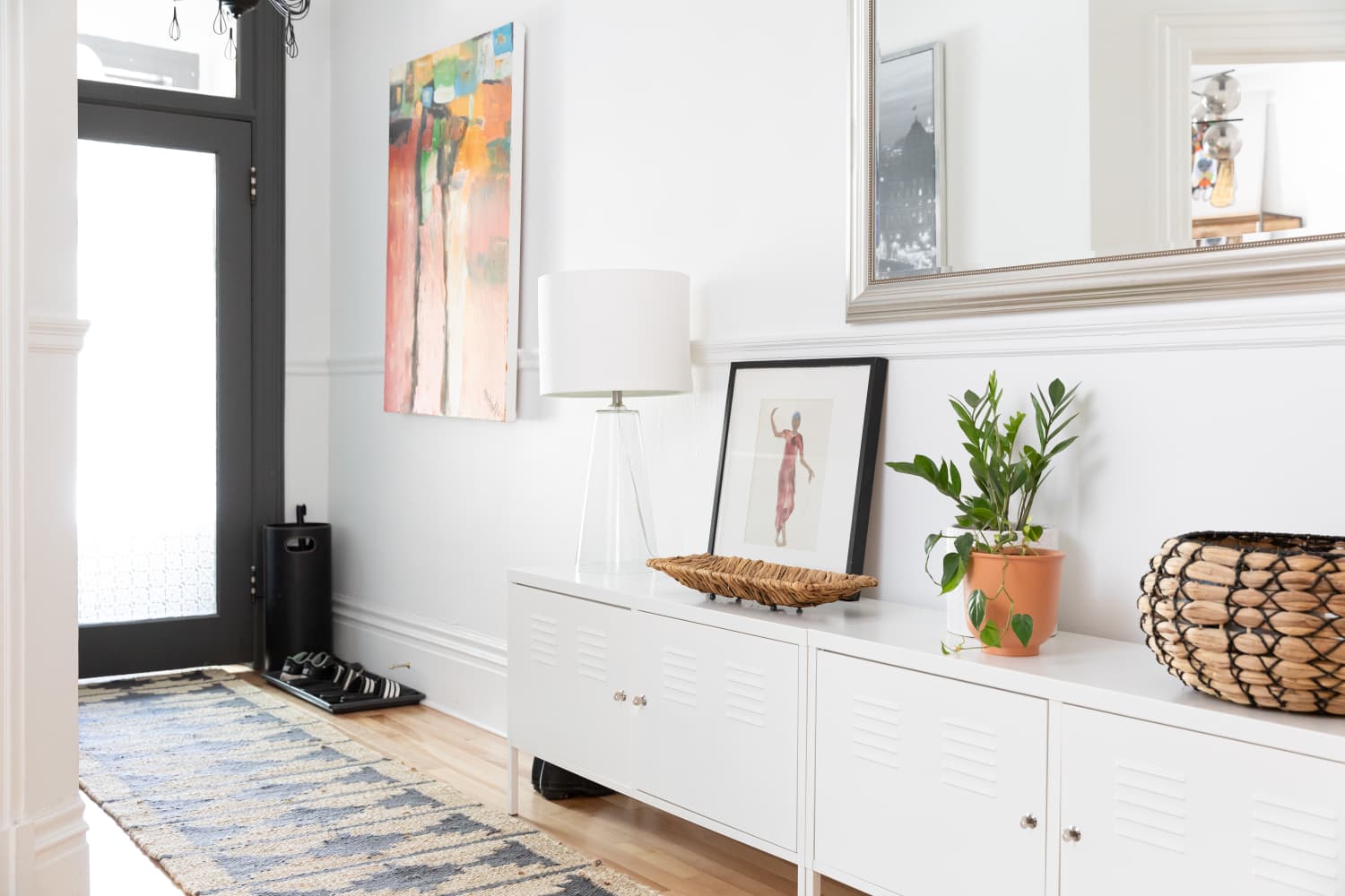 Small and Functional Mudroom + My Favorite Storage Baskets - Sarah Joy