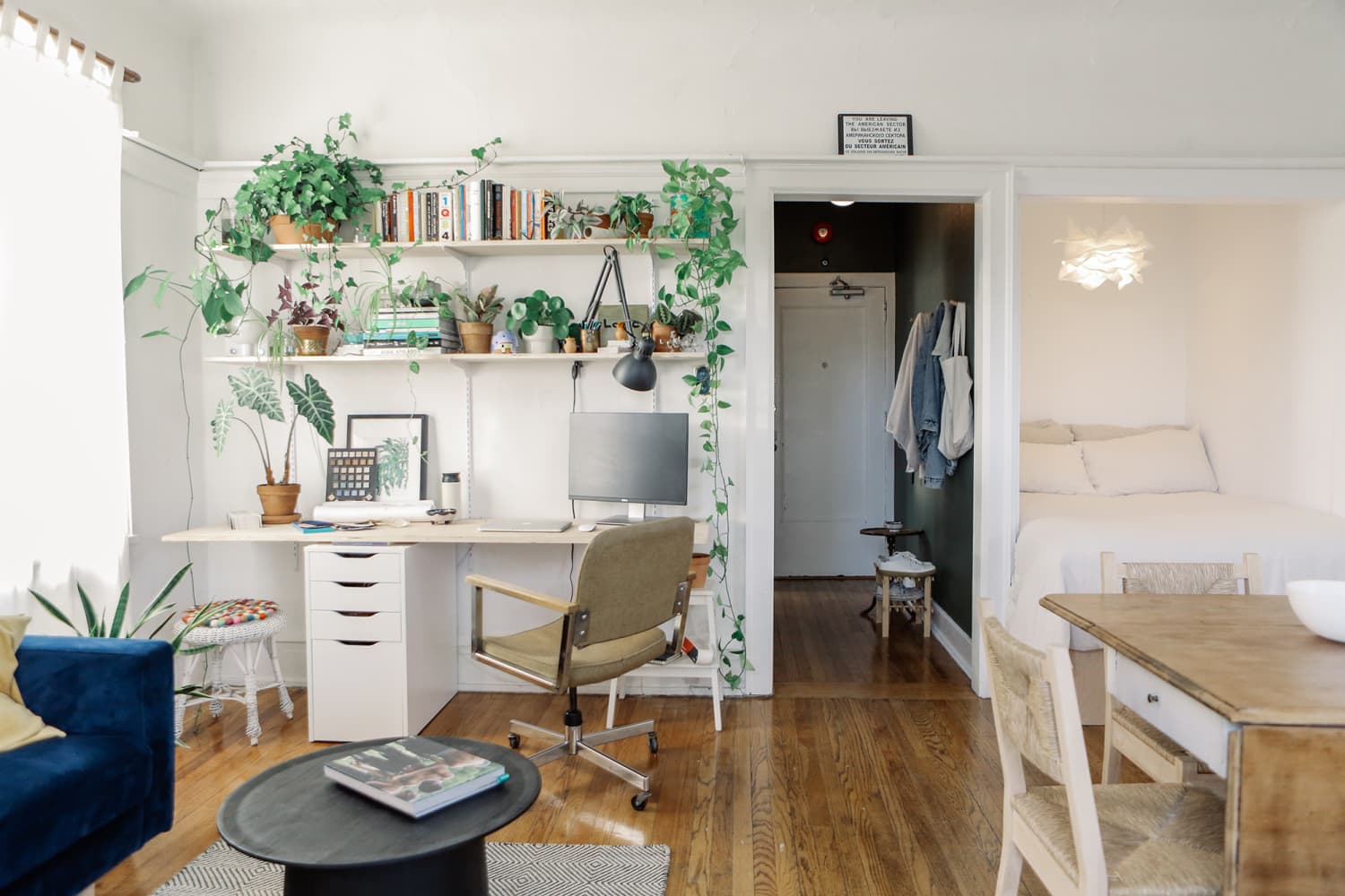 Tiny Studio Apartment Tour with Beautiful Interior & Clever Use of