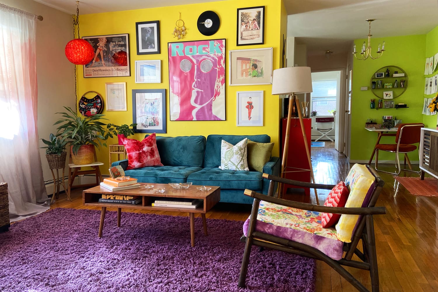 Small Rental Apartment With 1960s and 1970s Color Palette ...