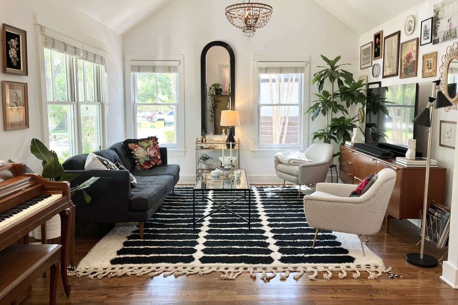 Peacock Feather Matte Black Metal Fireplace Screen on Elevated