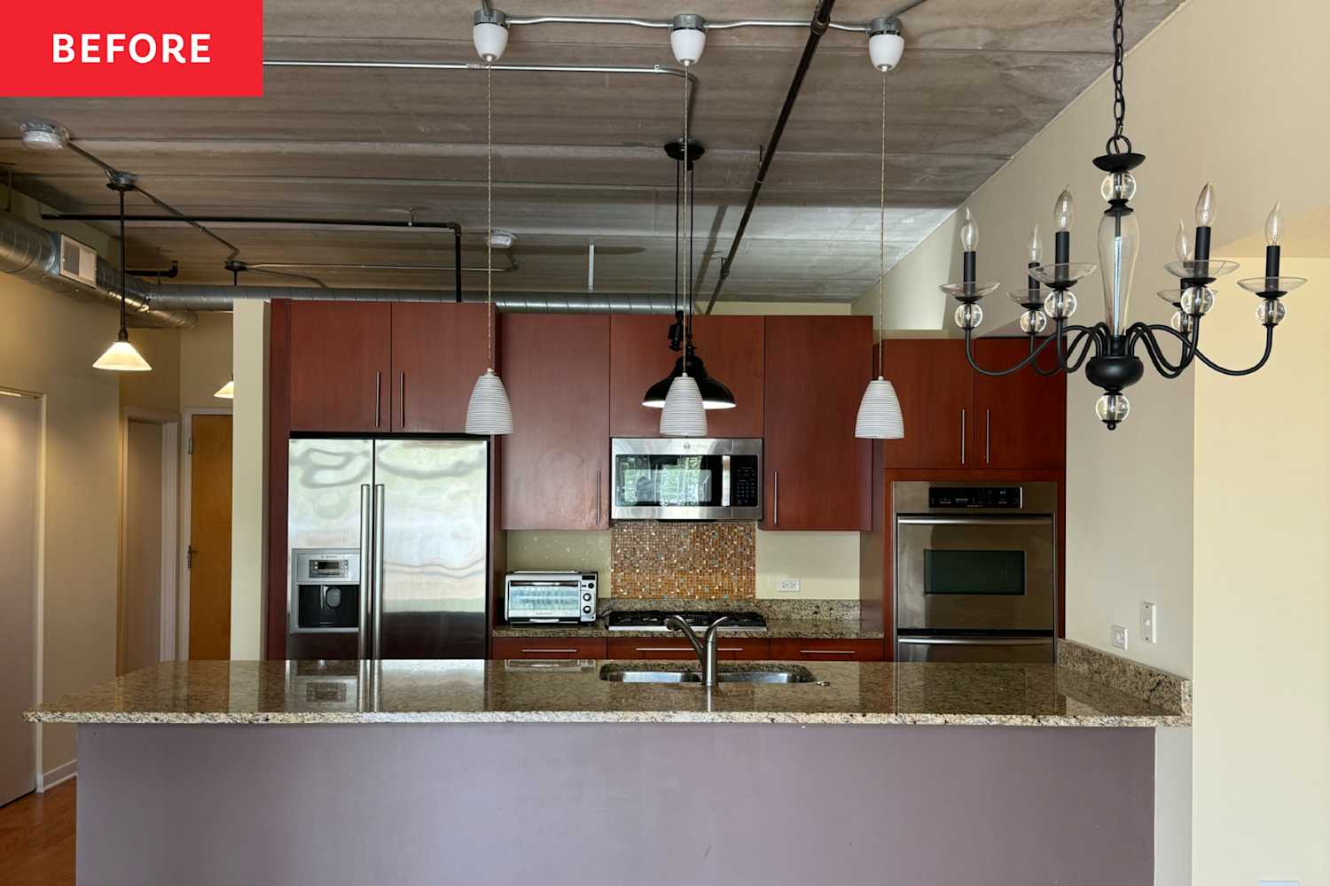 Before & After: Moody Gray Cabinets Add So Much Drama to This Bland, Boring Kitchen (It’s Unrecognizable!)