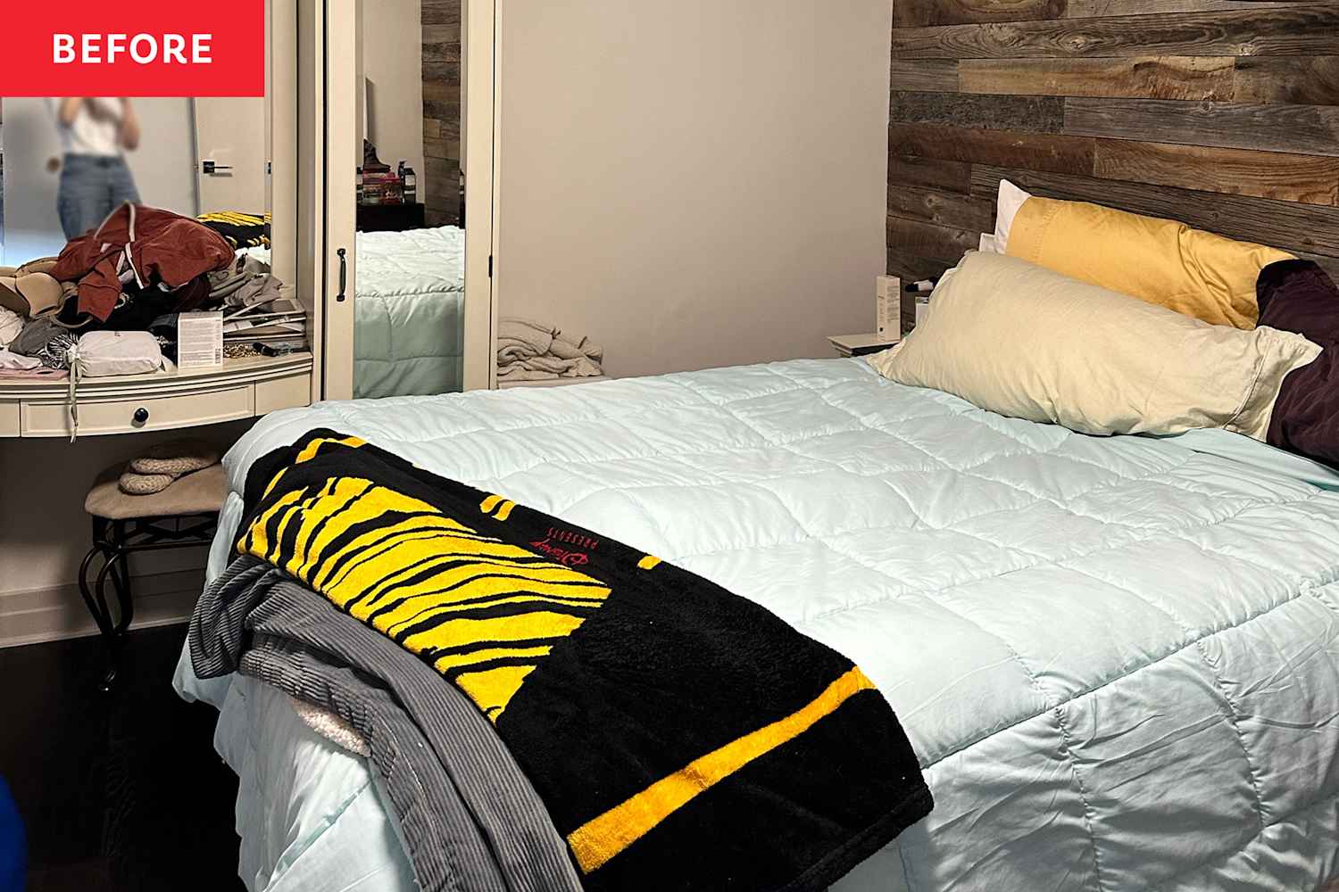 Before & After: This Bedroom Makeover Has a Luxe "Boudoir" Feel