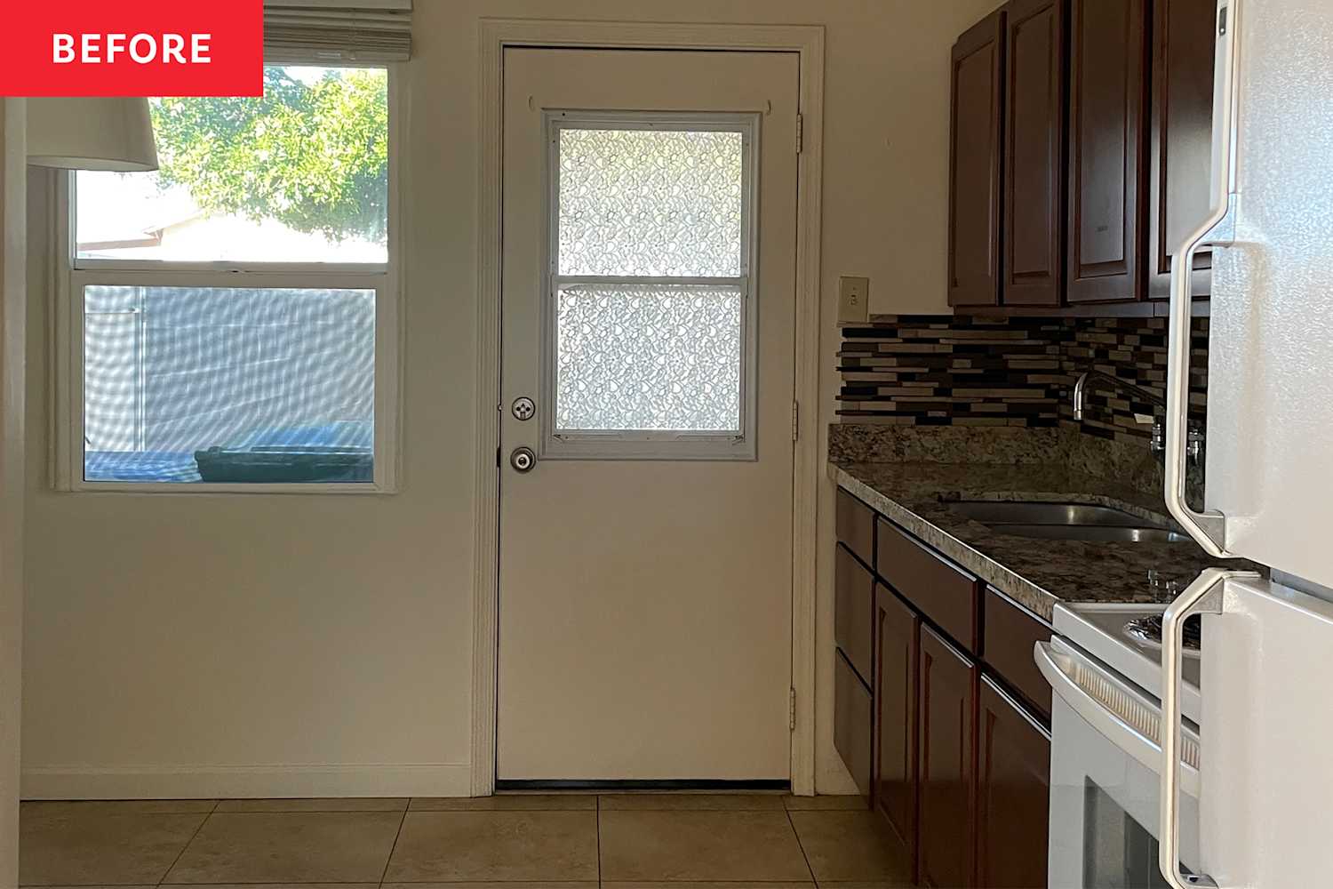 A "Generic" Brown Kitchen Gets a Cozy Storybook Cottage Makeover