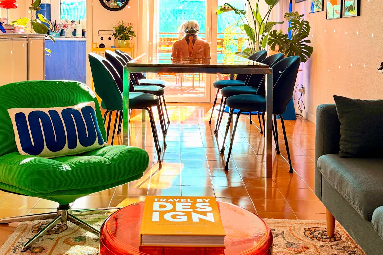 This Colorful Rome Apartment Shouldn't Work - But It All Started with a 1970s Yellow Floor