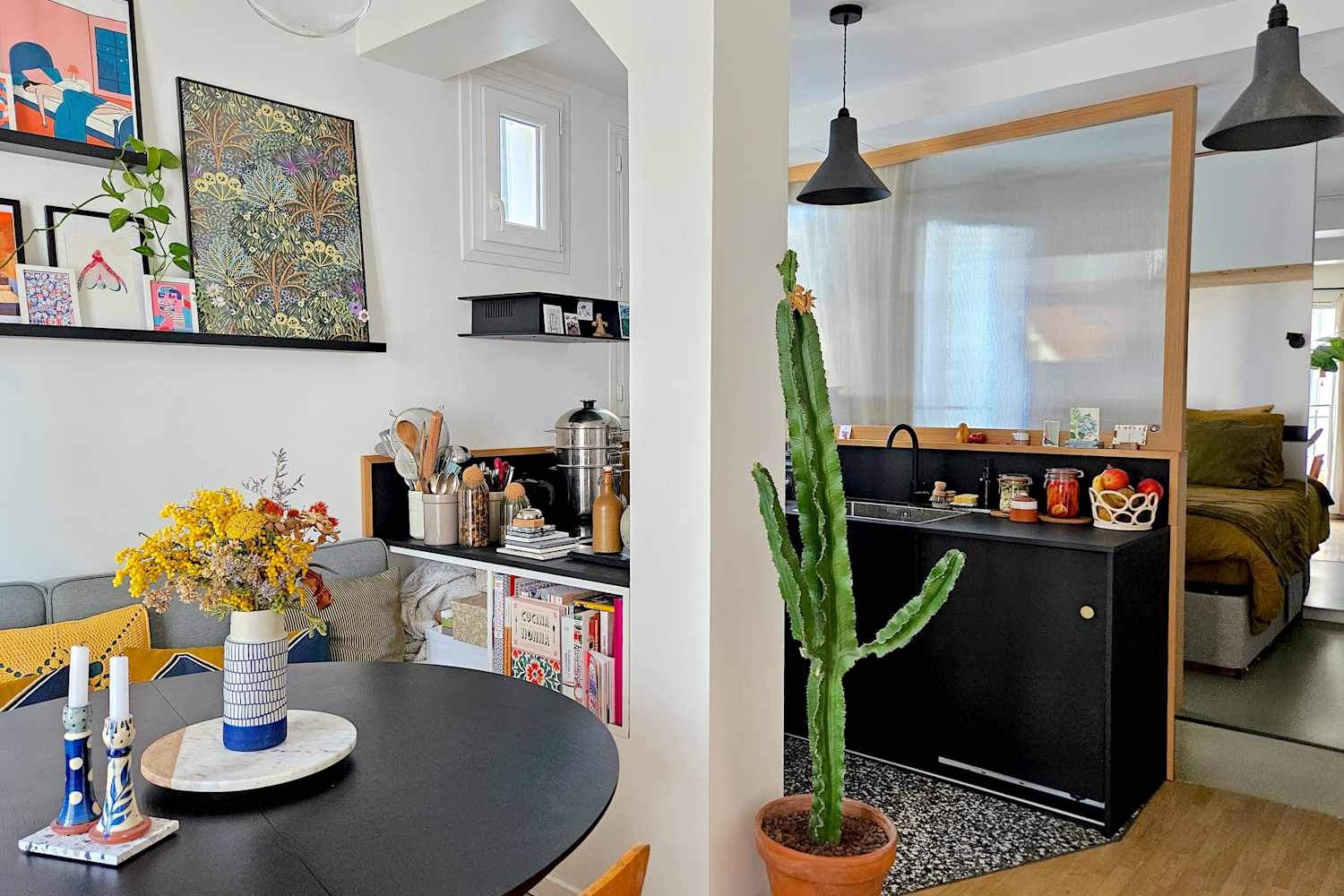 A Paris Architect Made Her 270-Square-Foot Studio Feel Like a Real One-Bedroom