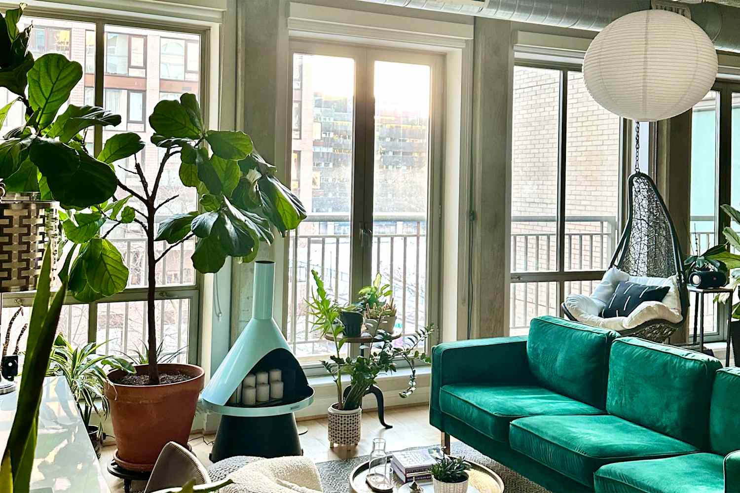 This D.C. Loft Has French Doors for Windows and Custom Barn Doors That Look like Art