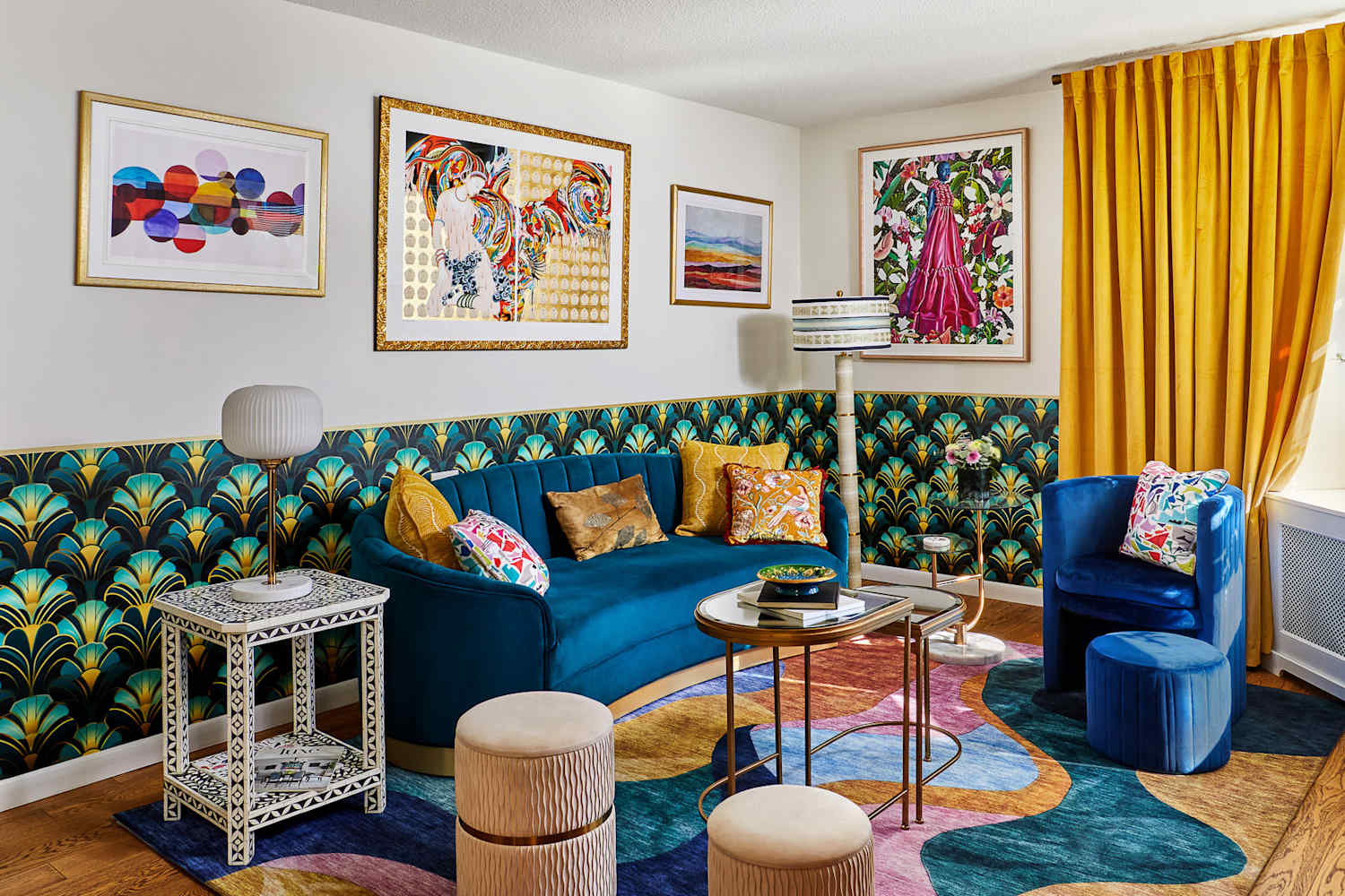 This Designer Turned a Bland 750-Square-Foot Rental into an Art Deco Jewel Box