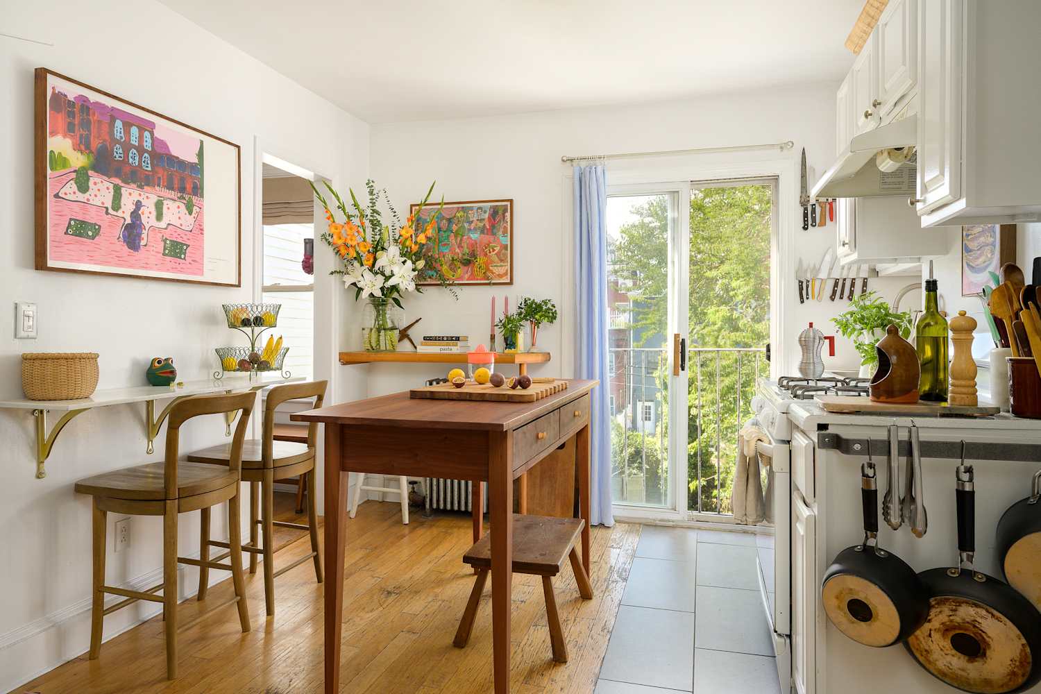 She Opted Out of “Traditional” Furniture Like Dressers or Media Consoles in This Small Apartment
