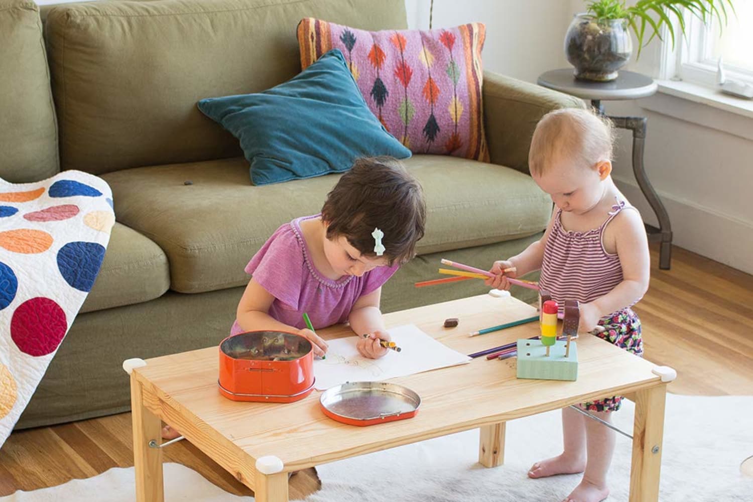 Easy, cheap baby proof glass table -- glass table edge corner protection