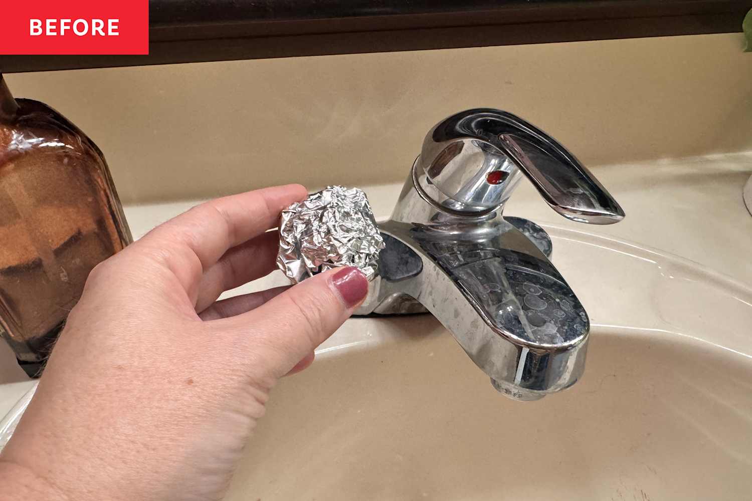 I Scrubbed My Bathroom Faucet with Aluminum Foil, and Here's What Happened
