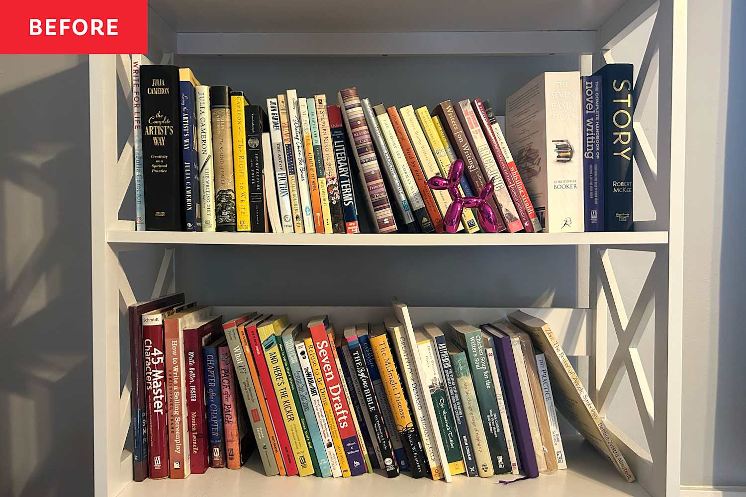 I Tried Marie Kondo's Organizing Trick: My Bookshelf Looks "Happily Chaotic"