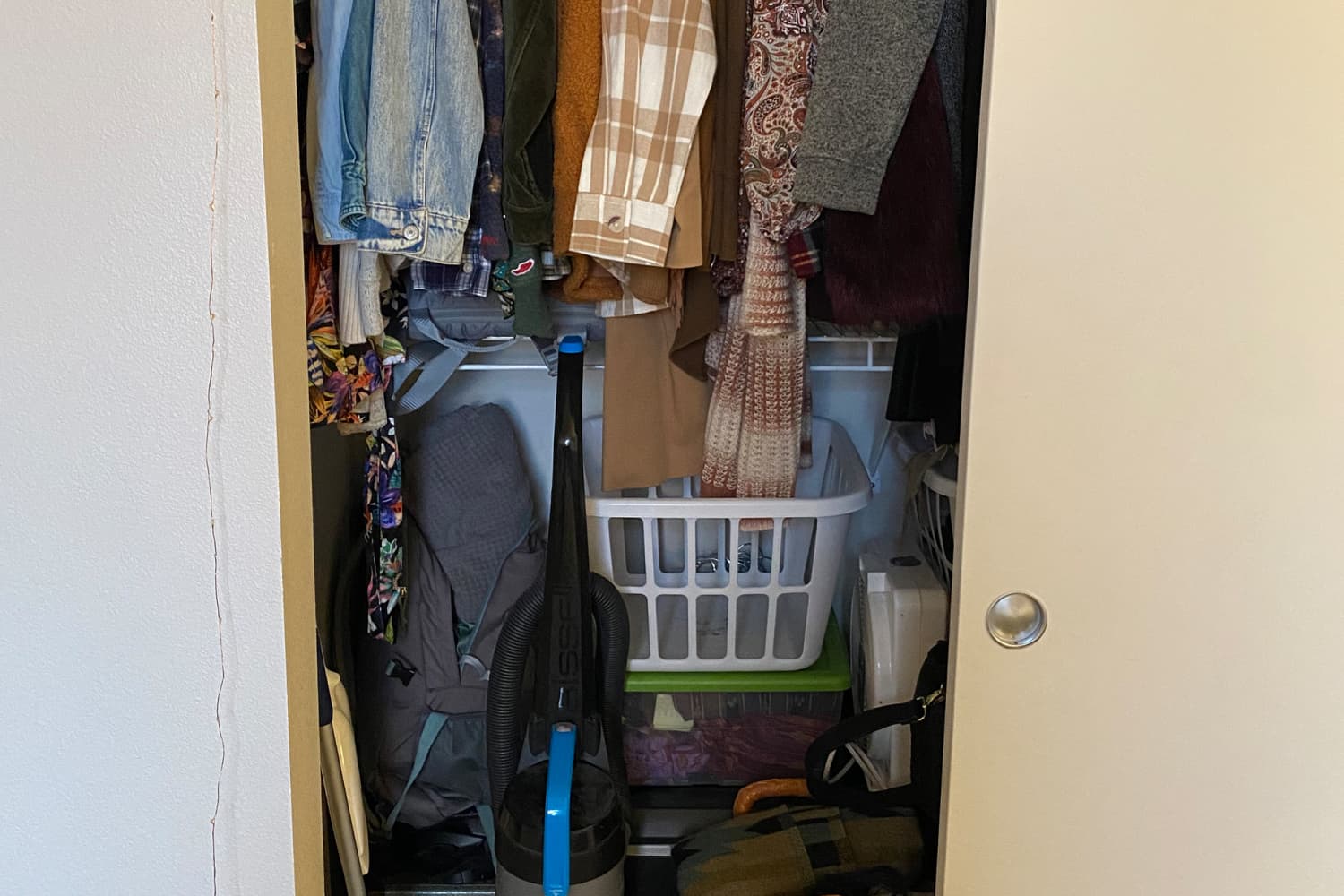 coat closet organization-getting organized for the holidays part 2