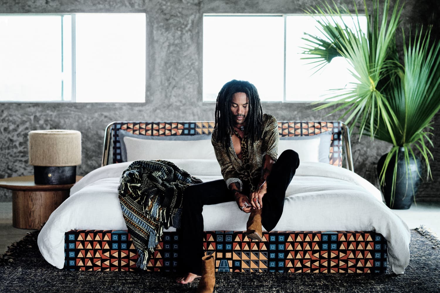 Lenny Kravitz Launched a New CB2 Collection, and It's Big on Rattan and Prints