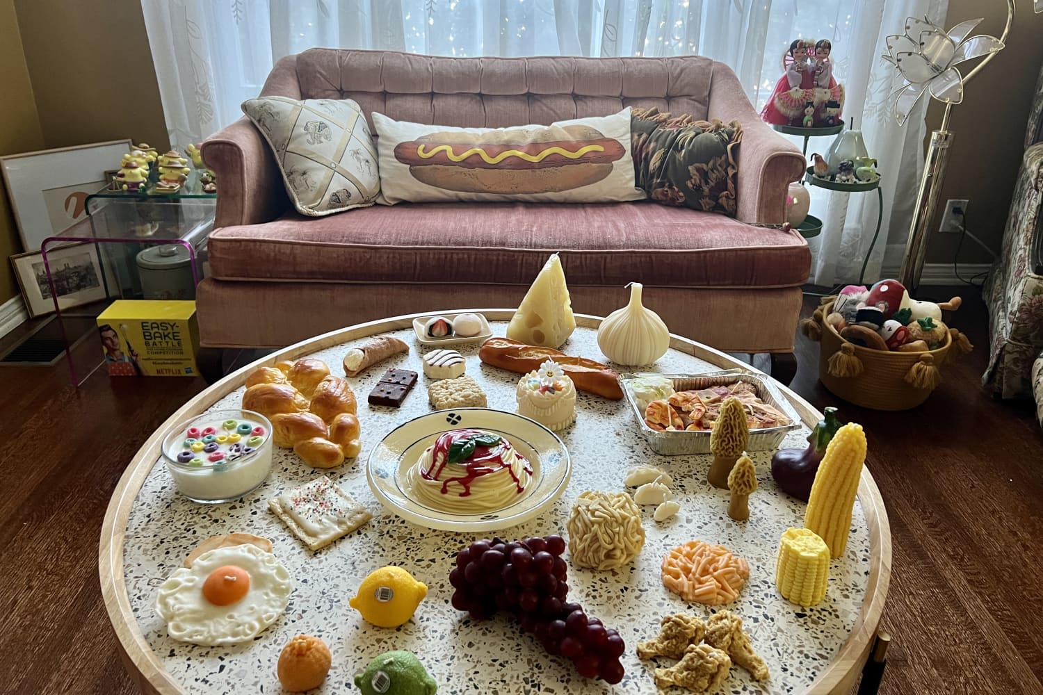The Centerpiece of My Living Room Is a Table of Realistic Food