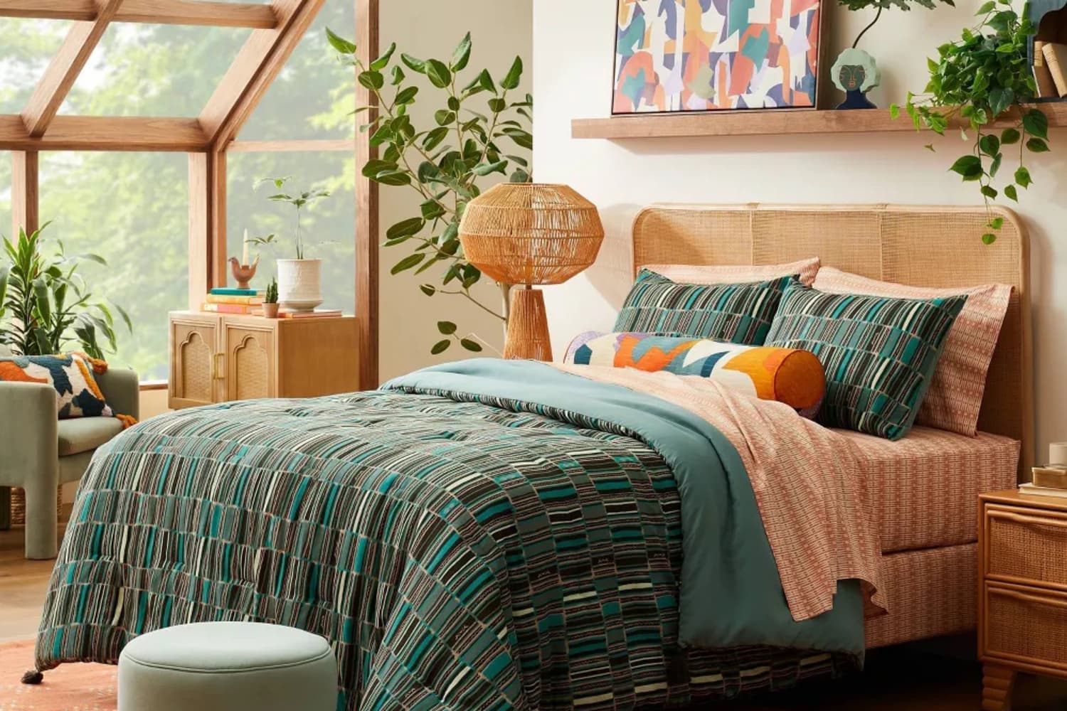 The Oversized Bolster Pillow Trend Is Pretty and Practical