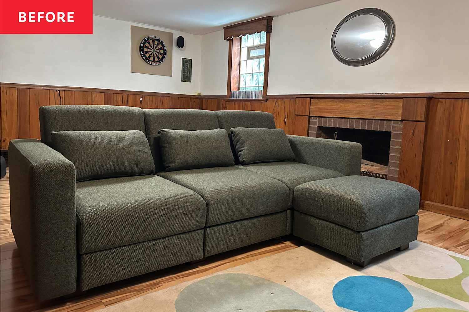 This '70s "Man Cave" Was Covered in Wormwood Paneling - Look at It Now