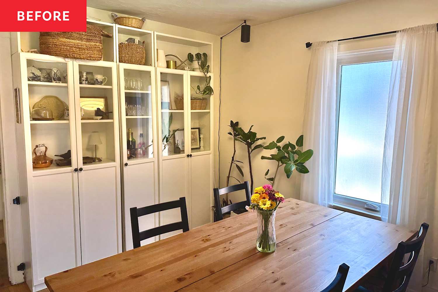 She Added Curtains to Her IKEA BILLY Bookcase — And the Clutter Vanished