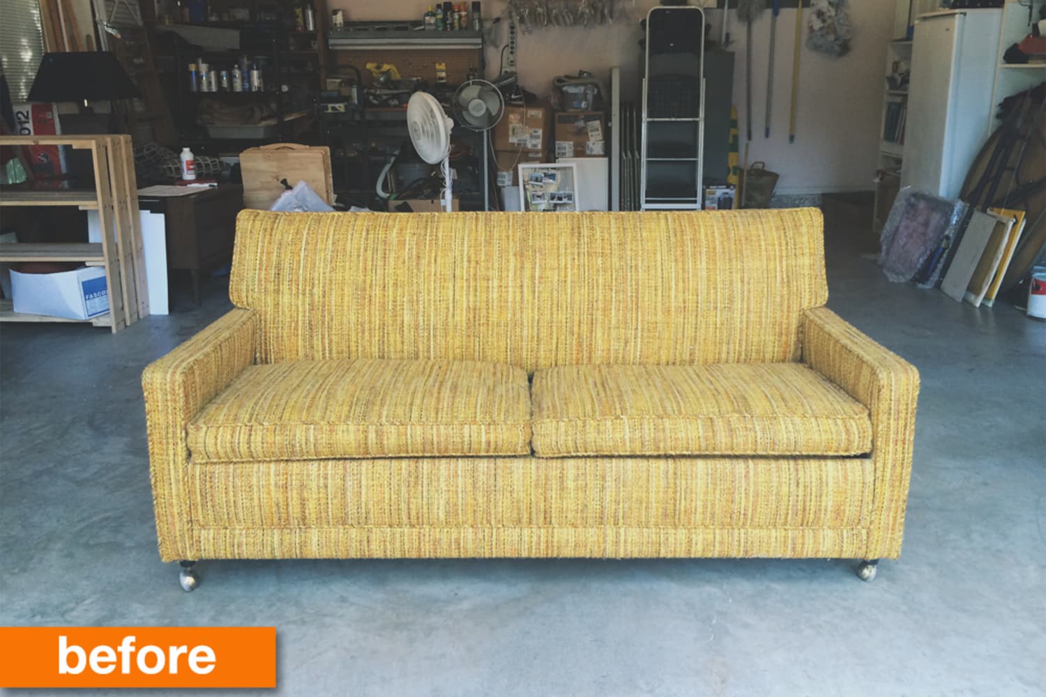 Mid century hotsell modern yellow couch
