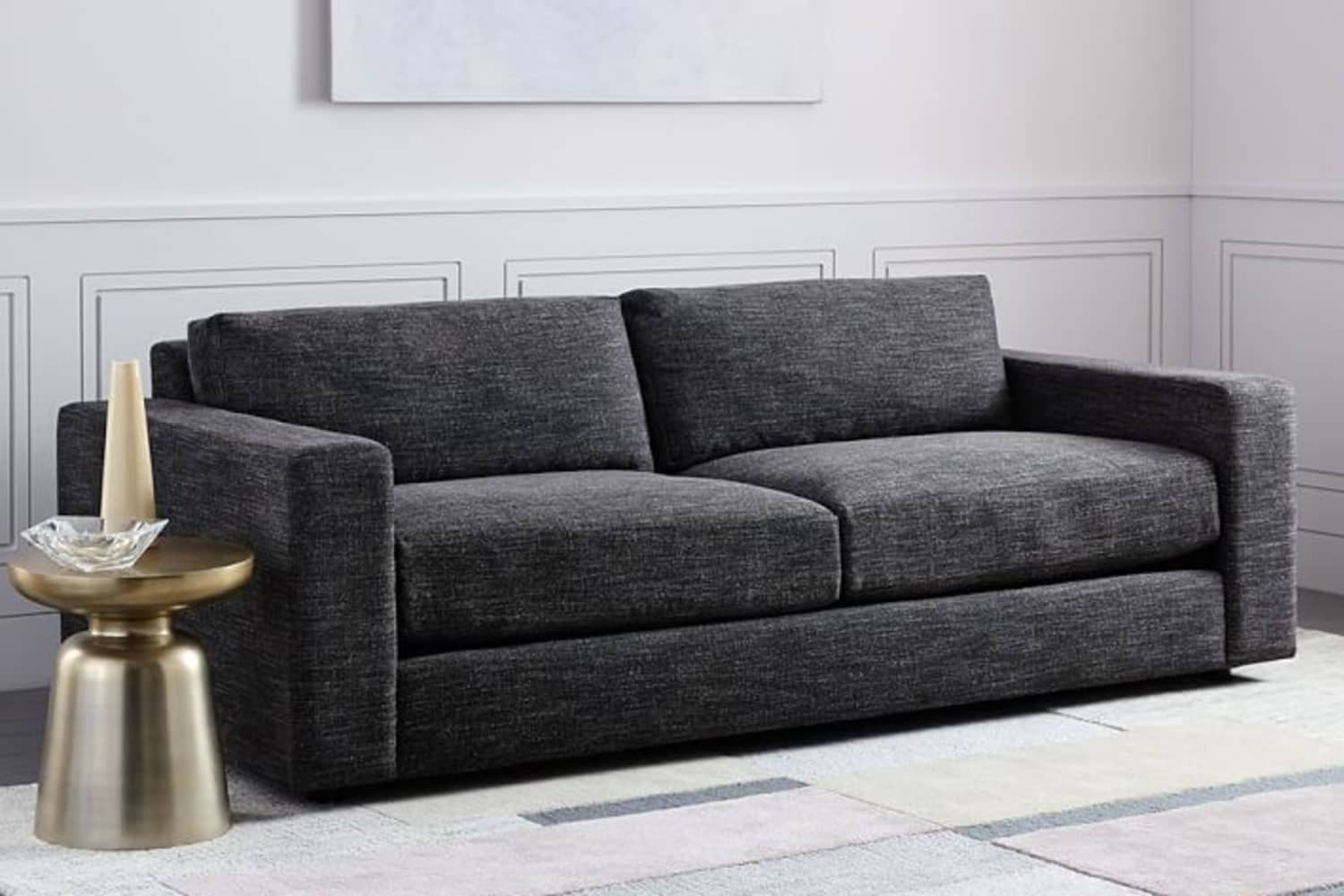 West elm store gray couch