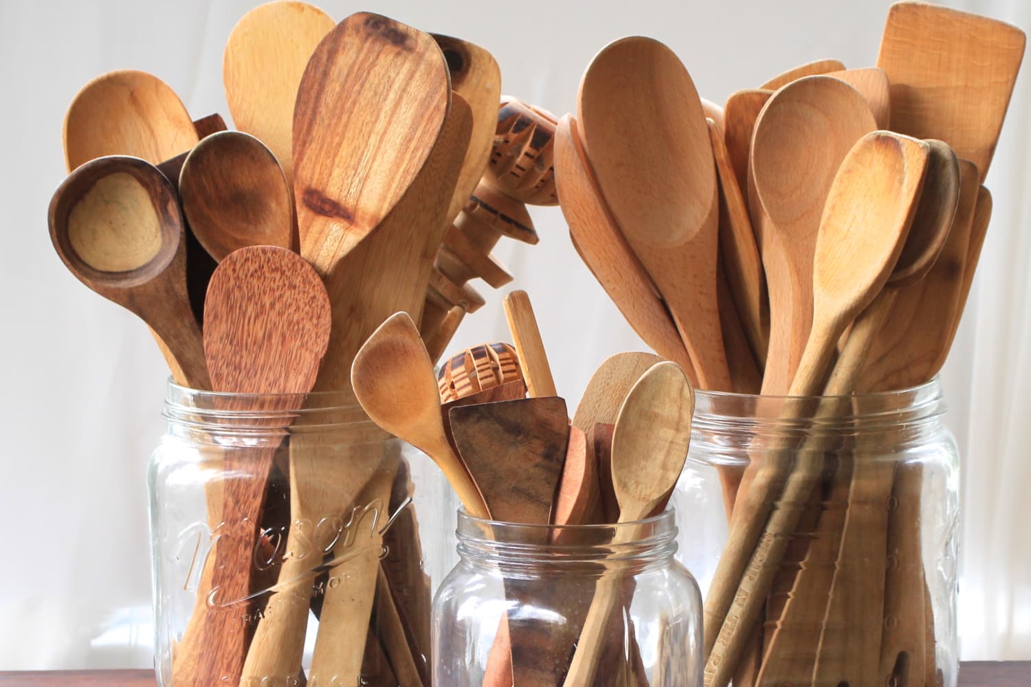 Wooden shop spatula spoon