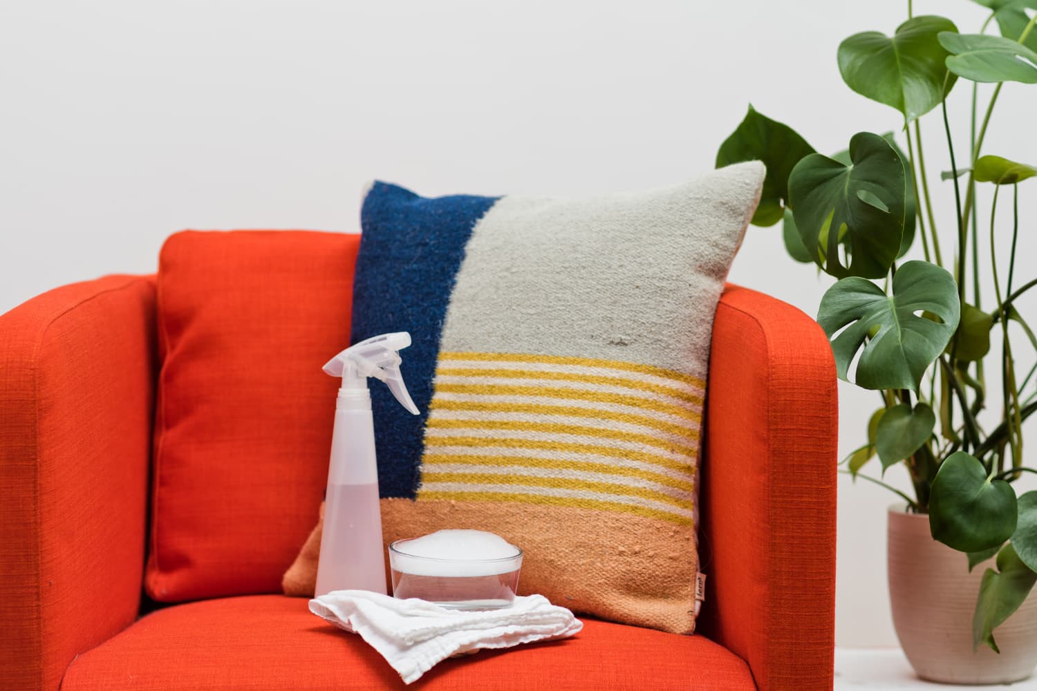 How to get stains out of deals couch pillows