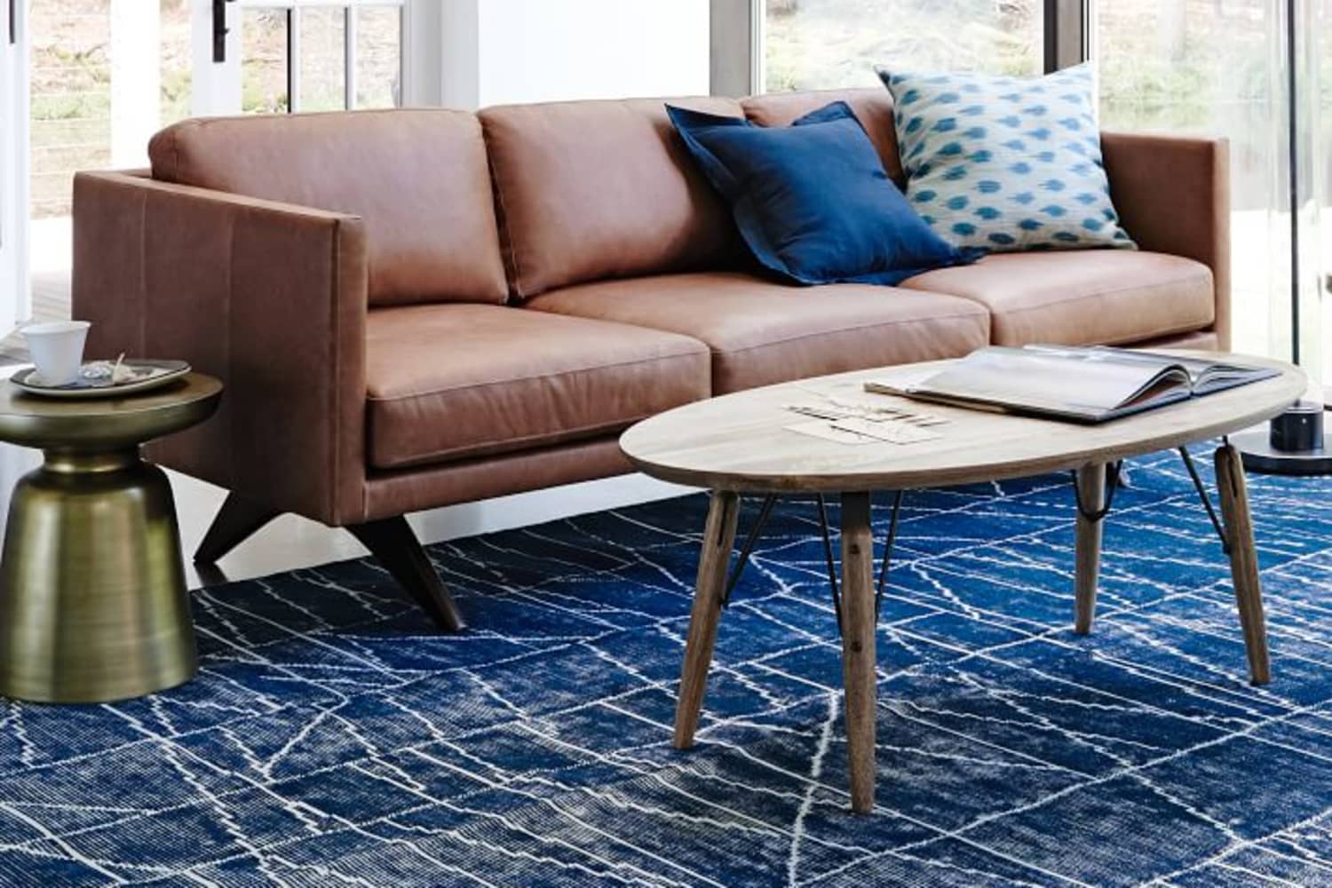 West elm brooklyn sales leather sofa