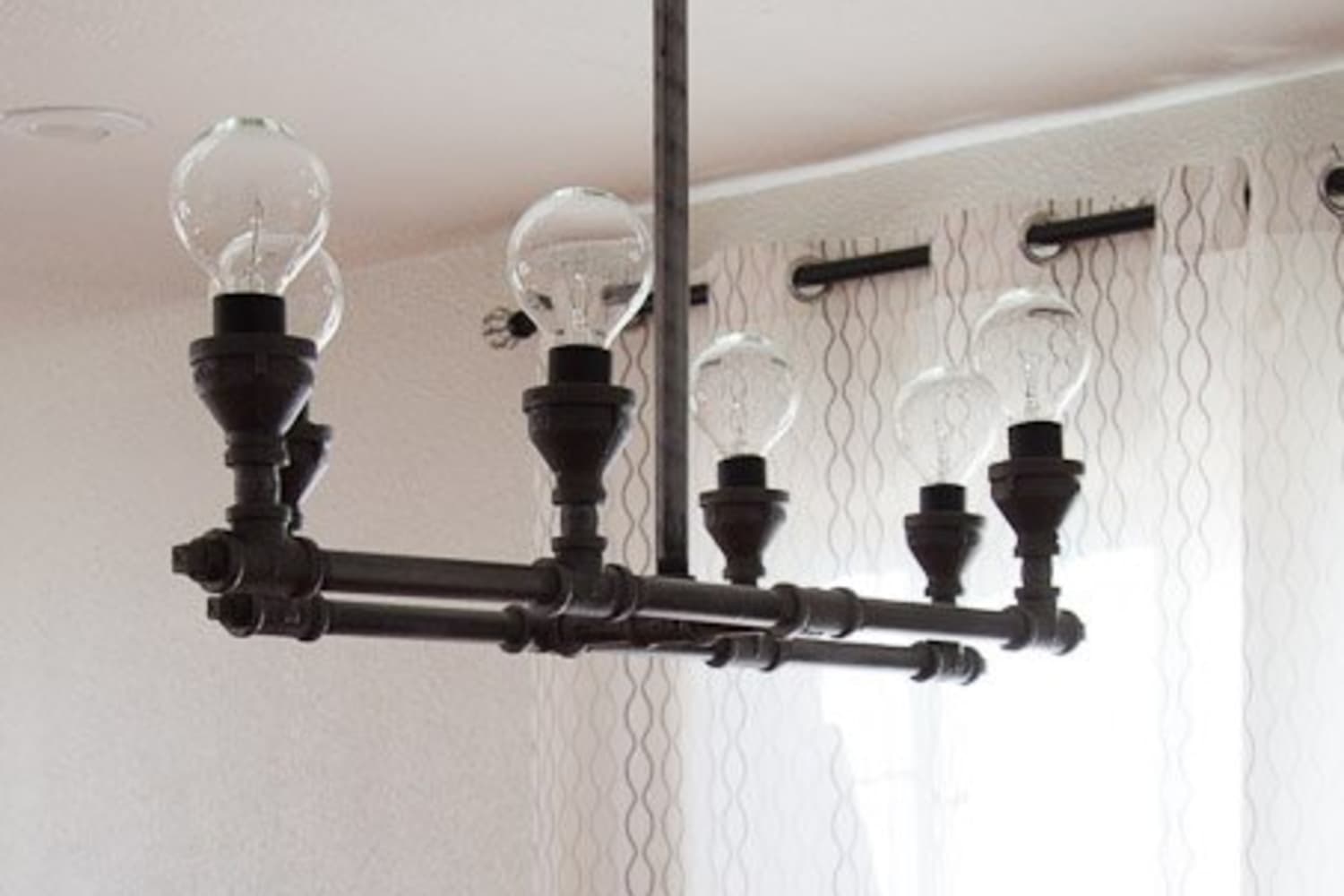 Black 2025 pipe chandelier