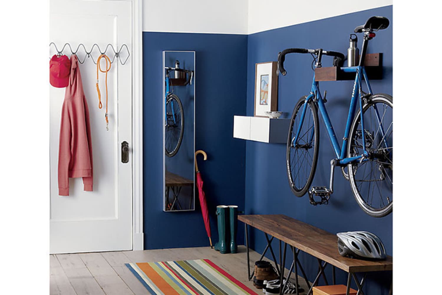 Cb2 wood bike storage online