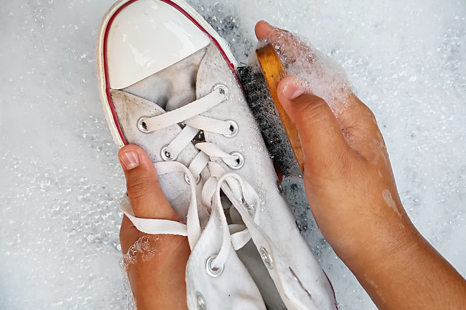 Getting stains out of shoes hot sale